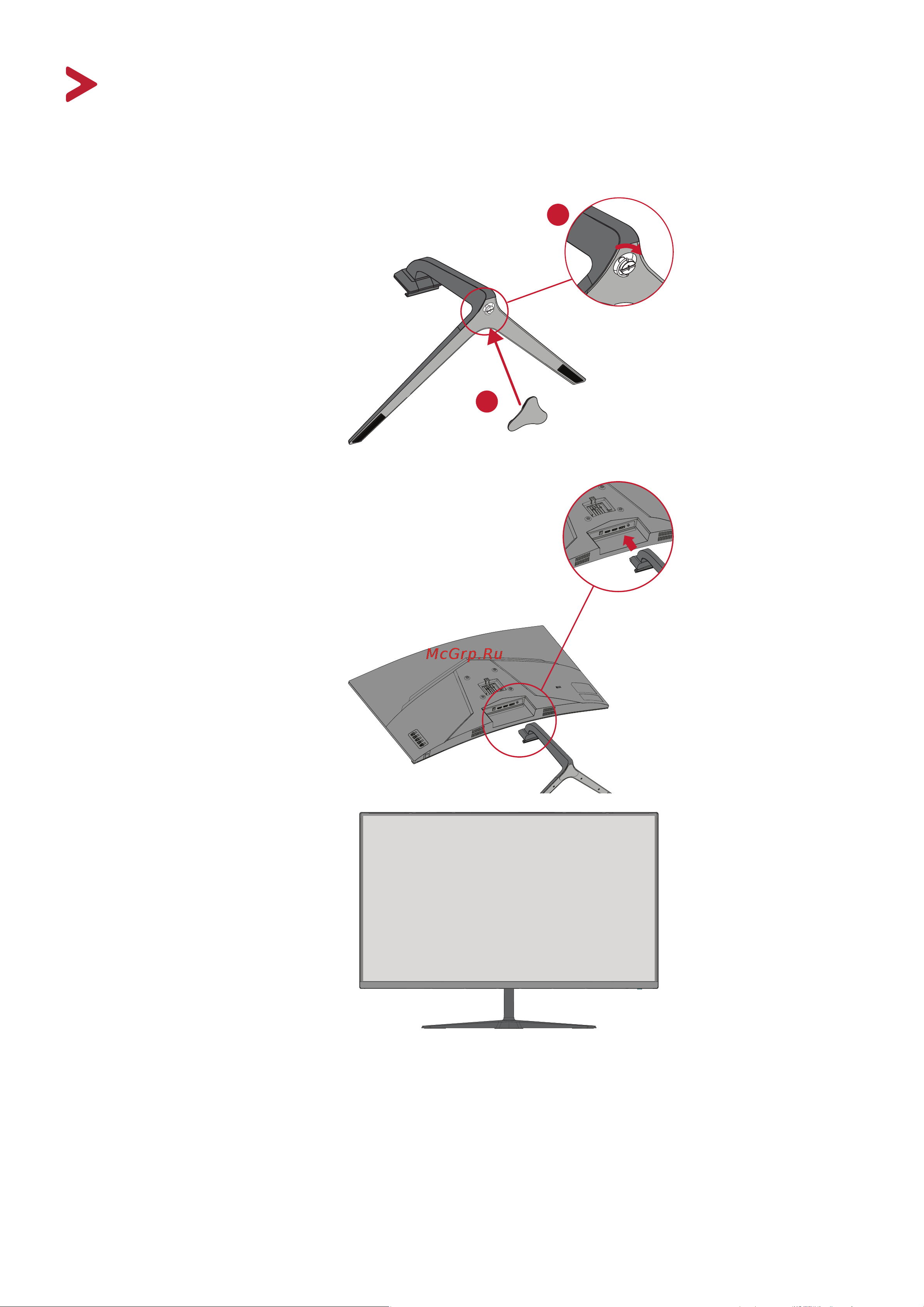 Viewsonic VX3219-PC-mhd [10/44] Установка на подставке