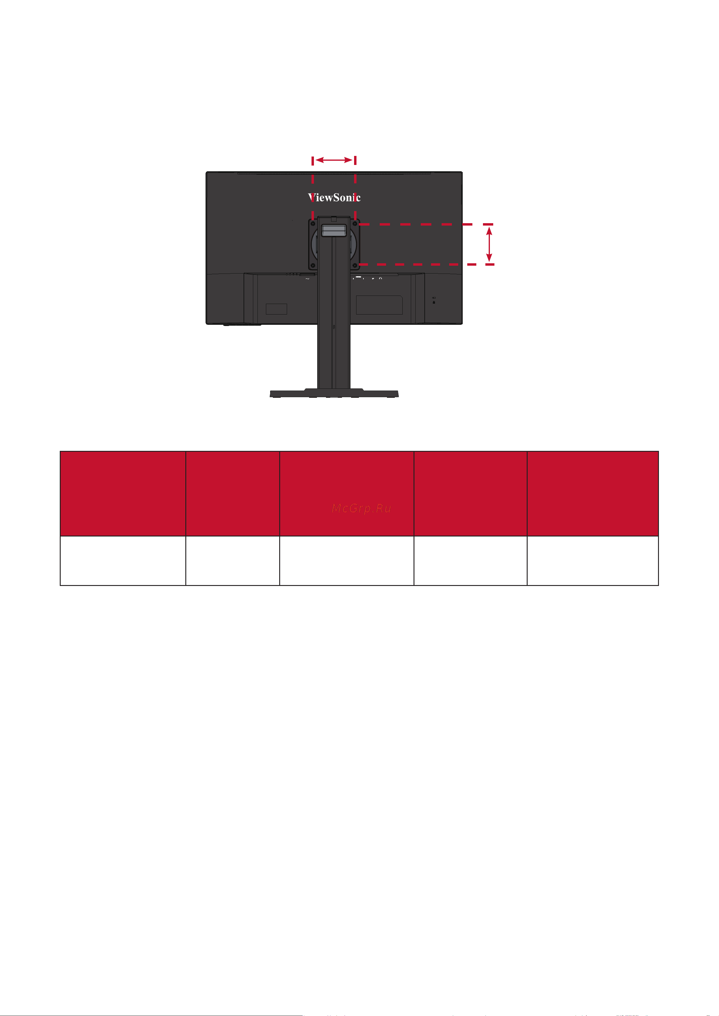 Viewsonic XG2705-2K [11/44] Настенный монтаж