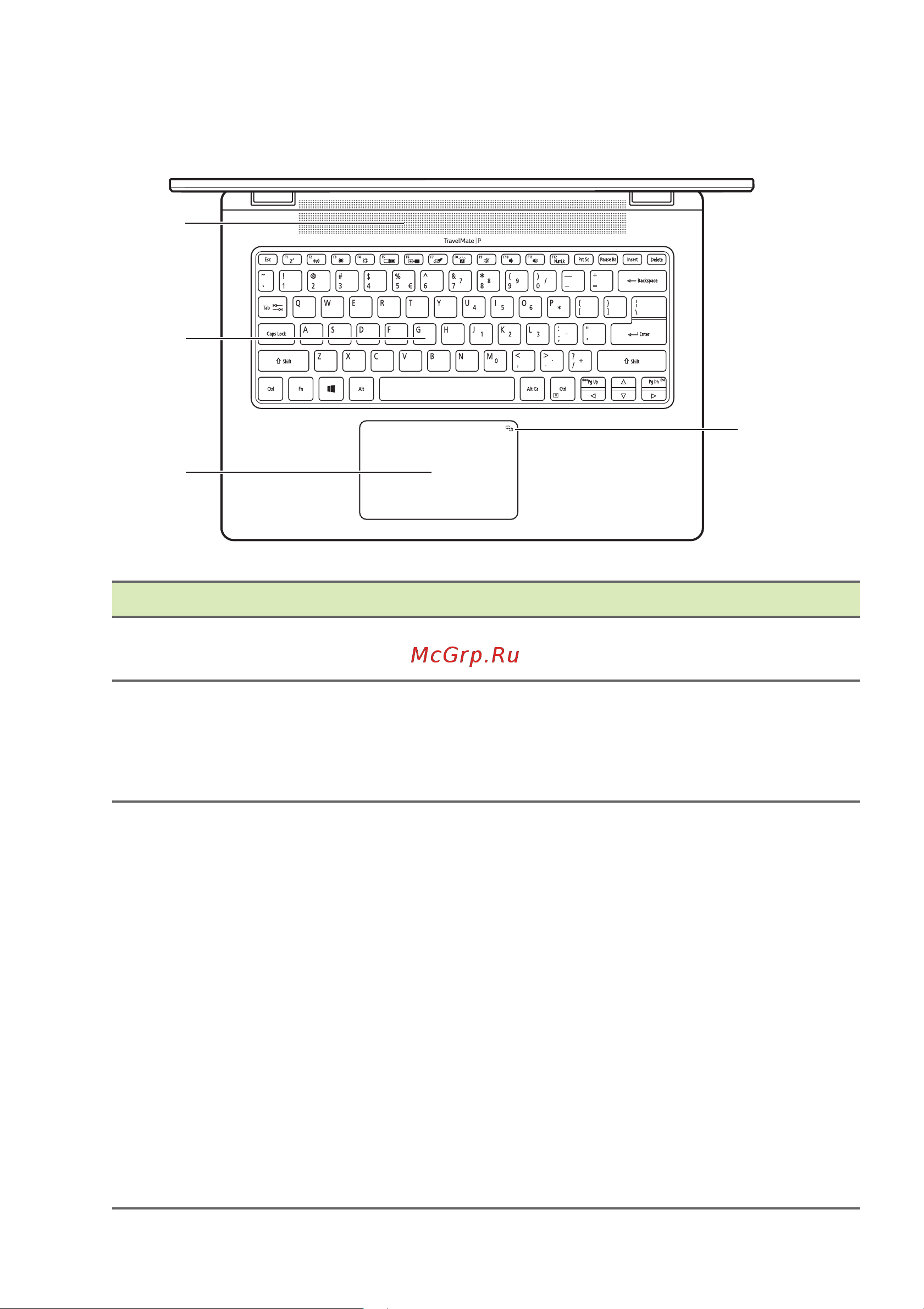 Acer TravelMate P4 TMP414-51-54M6 NX.VPAER.003 [16/113] Вид клавиатуры