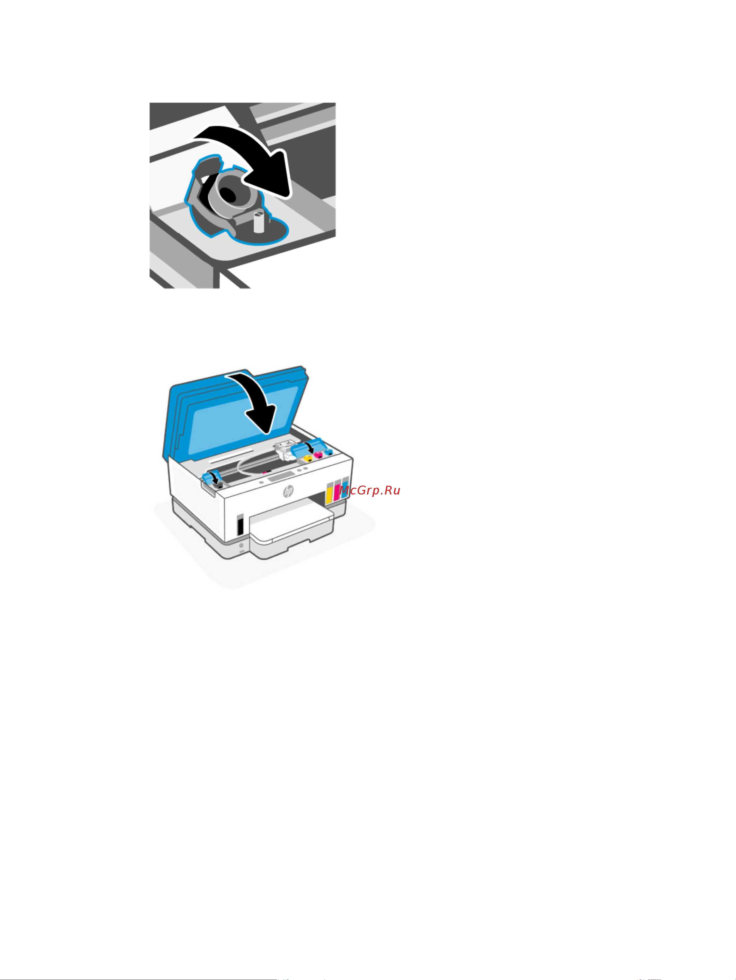 HP Smart Tank 795 (28B96A) [95/153] Меры безопасности при работе с бутылками чернил