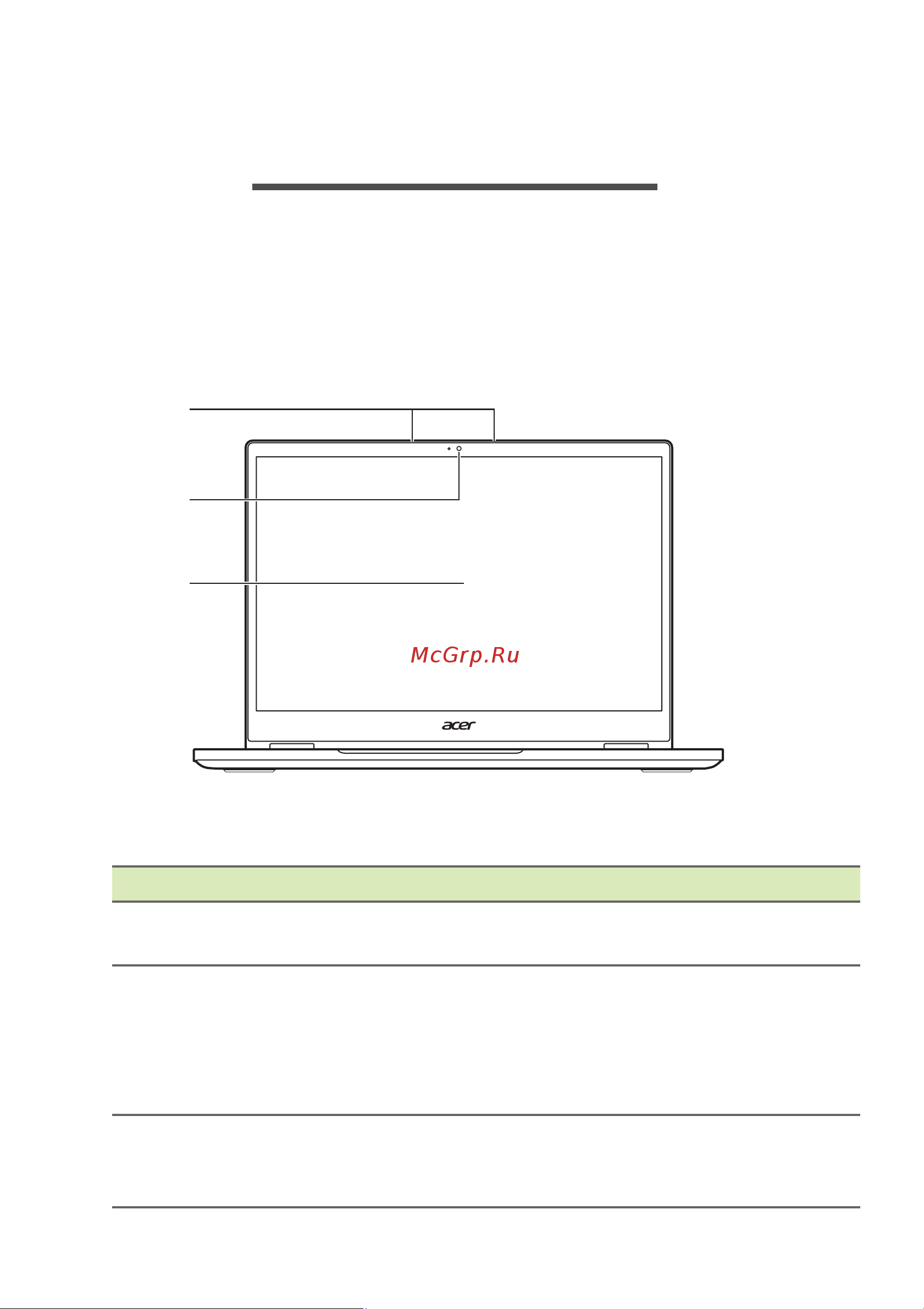 Acer Spin 3 SP313-51N-39ME NX.A6CER.005 [14/94] Знакомство с вашим ноутбуком acer