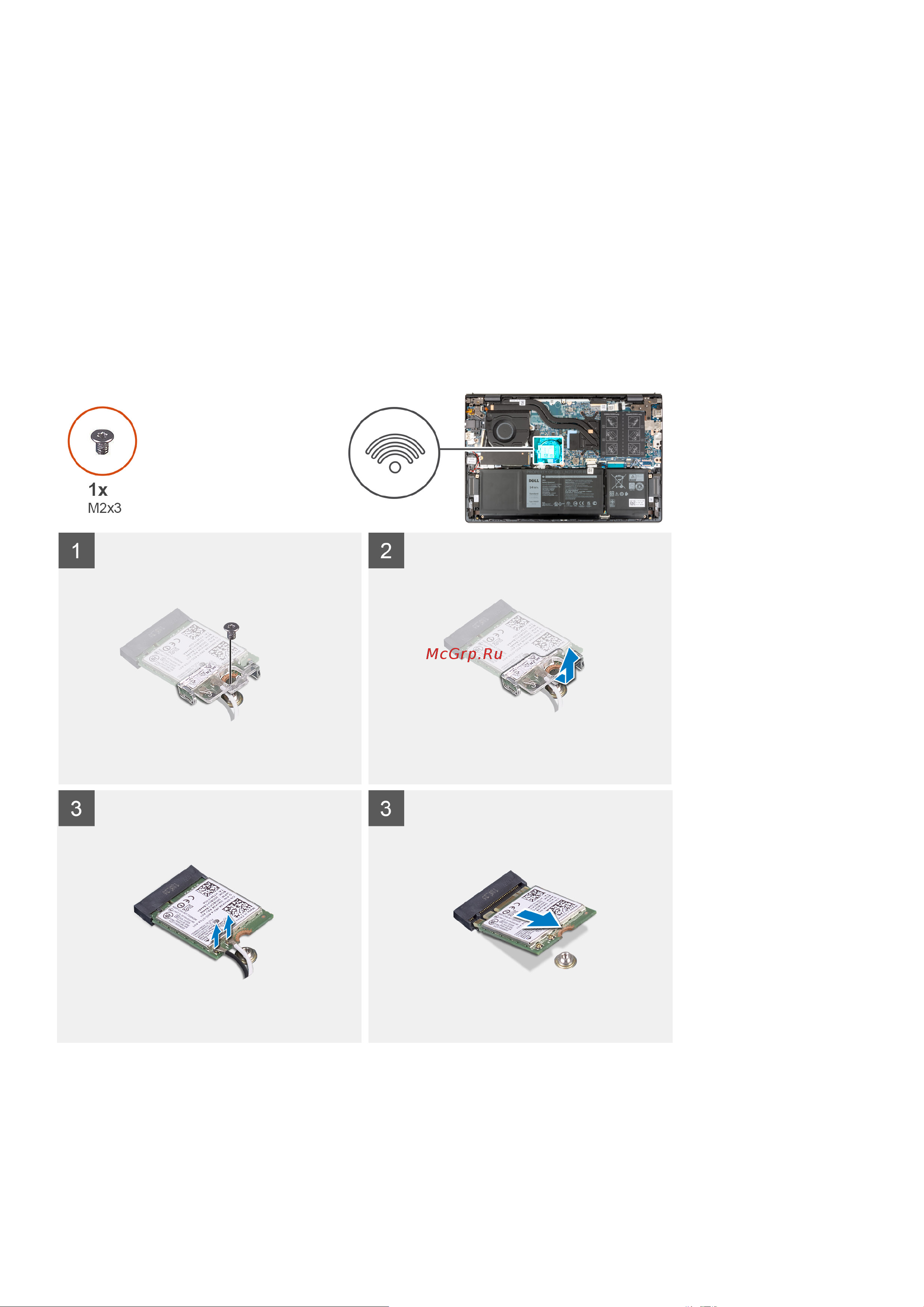 Dell Vostro 5402-5521 [29/85] Плата беспроводной сети
