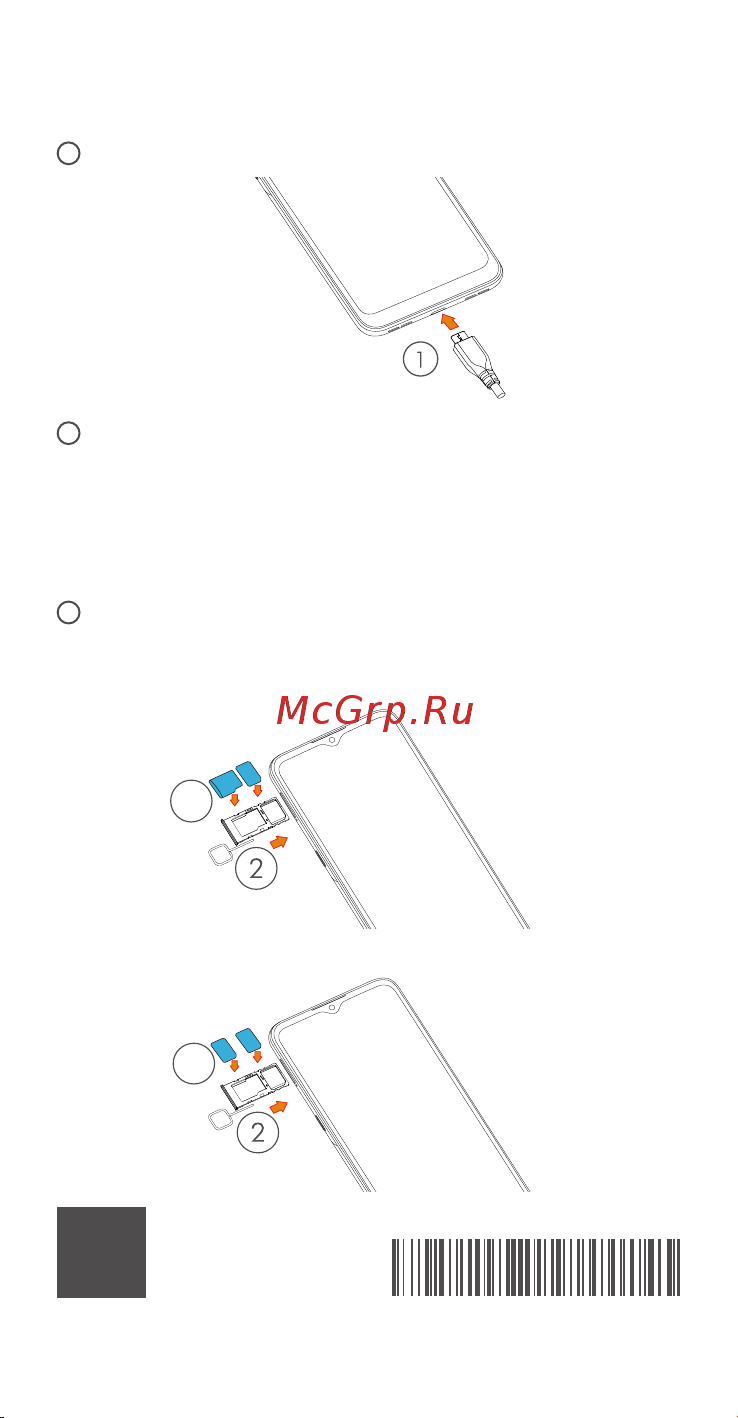 Tcl 20Y Jewelry Blue (6156H) [2/22] Для установки и извлечения sim карты и карты