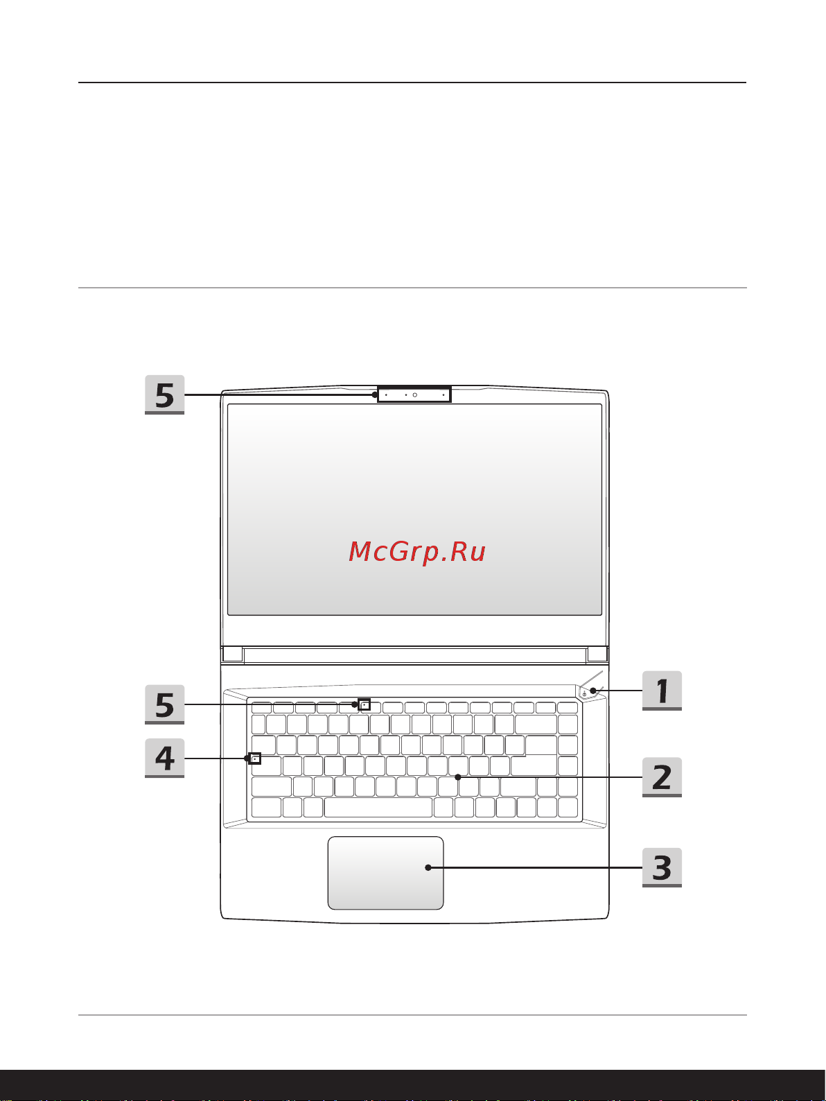 MSI GF63 Thin 11SC 9S7-16R612-1060 [13/60] Вид сверху в открытом состоянии