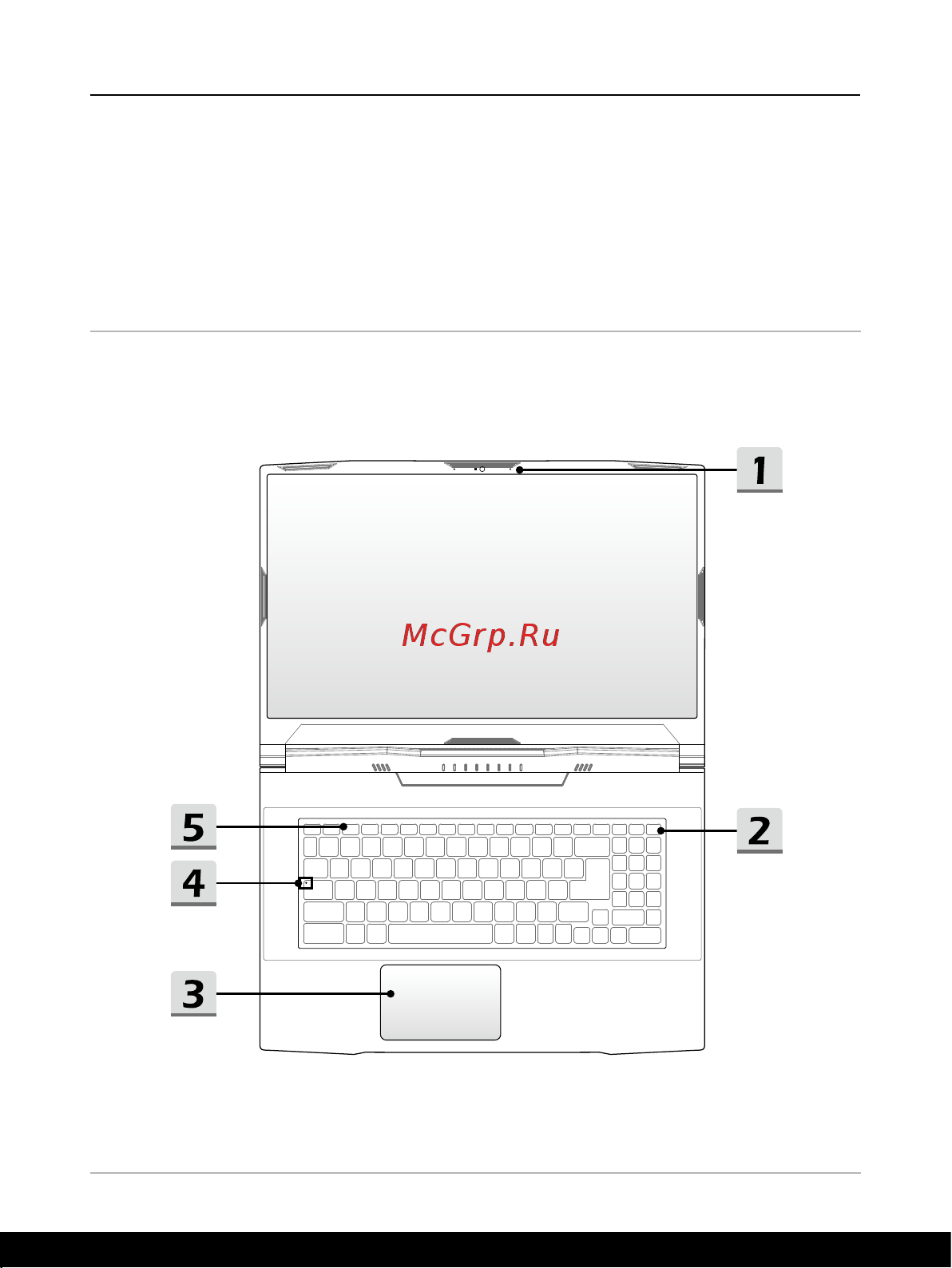 MSI Katana GF76 12UGS-246RU [15/72] Вид сверху в открытом состоянии