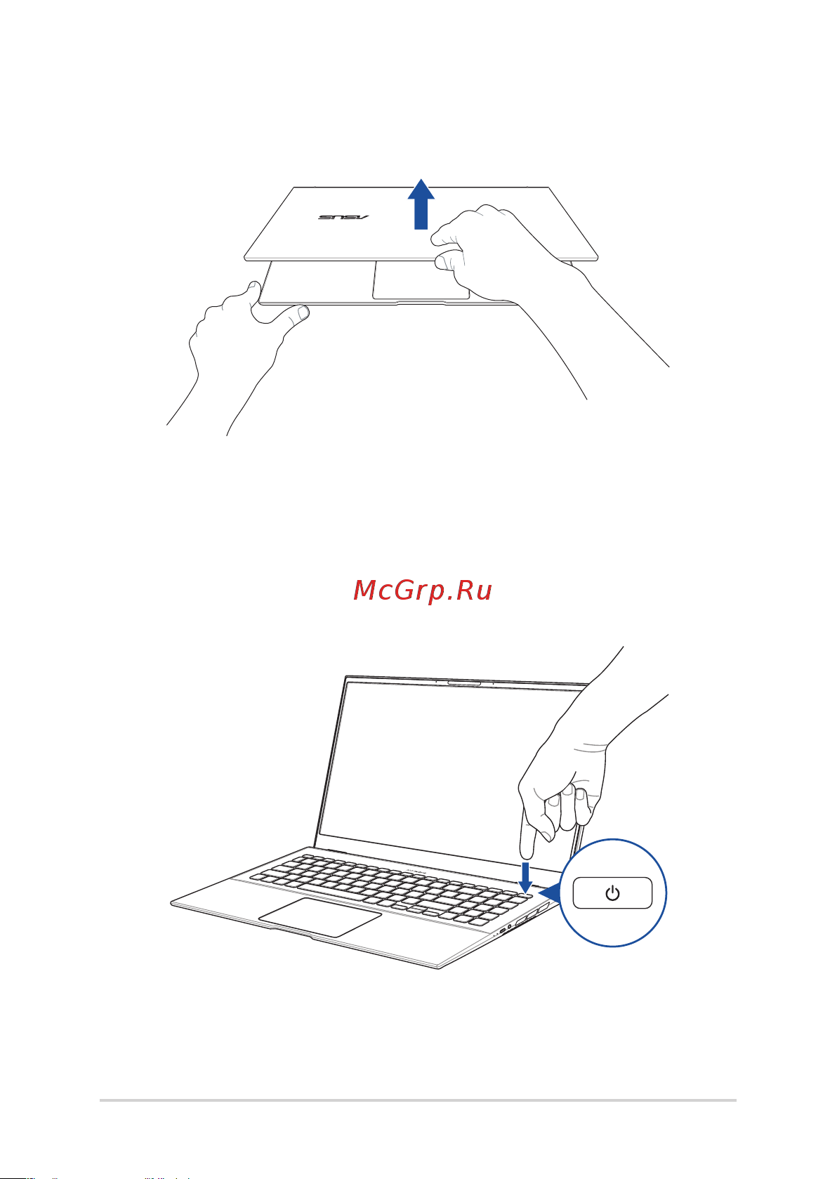 Asus ZenBook Pro UM535QE-XH71T [32/114] Откройте крышку
