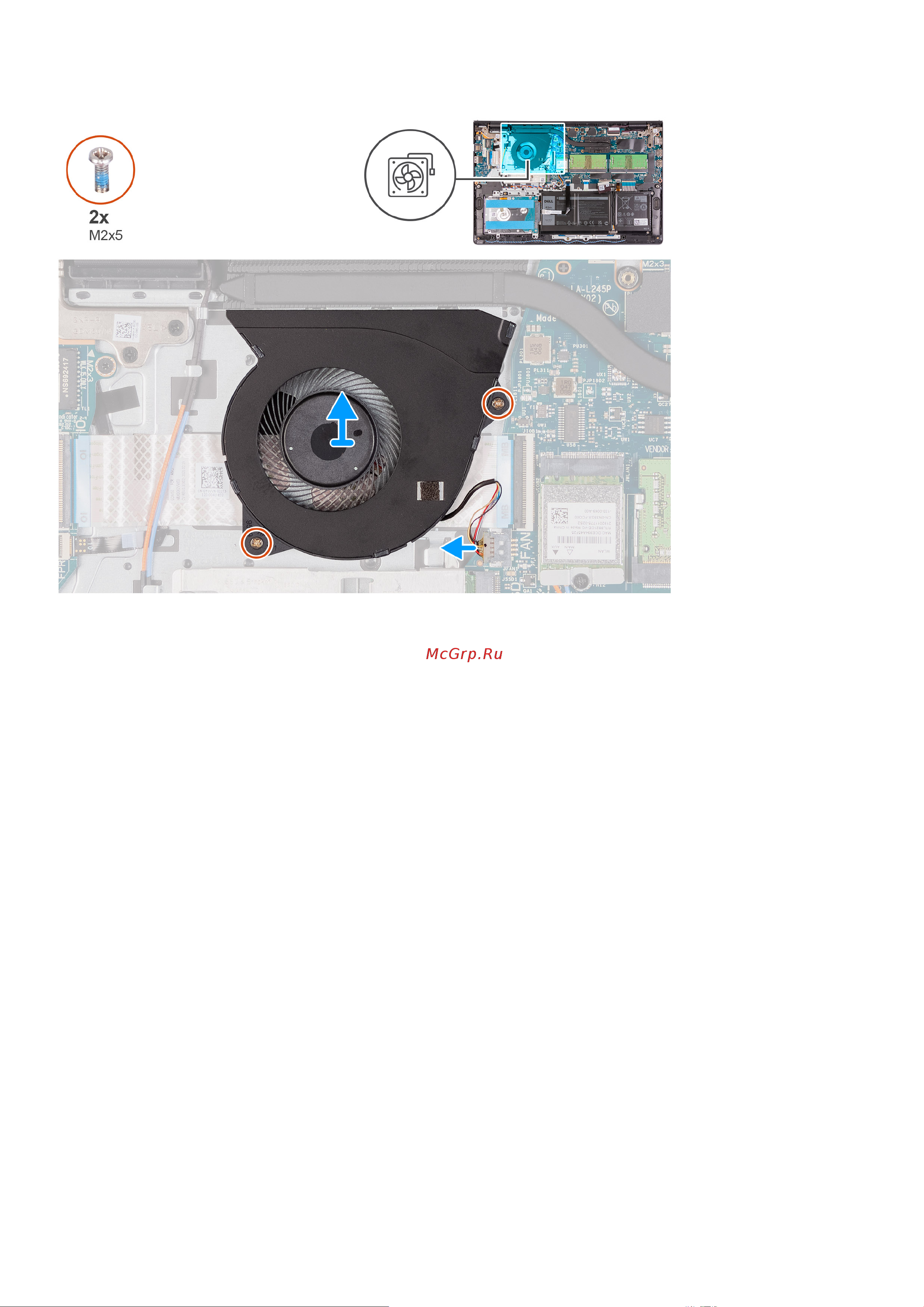 Dell Vostro 3515-5487 [39/91] Установка вентилятора