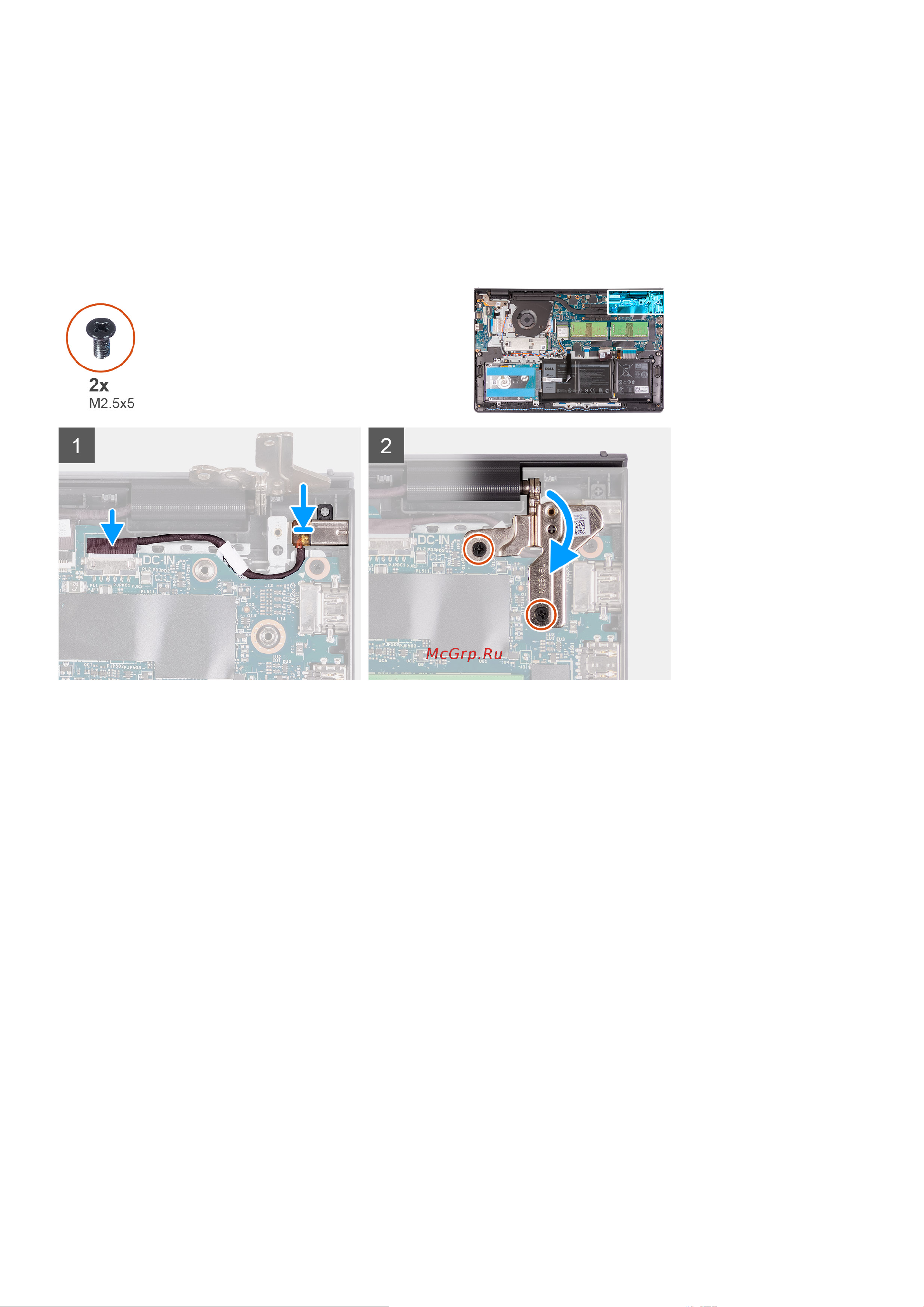 Dell Vostro 3515-5487 [71/91] Установка порта адаптера питания