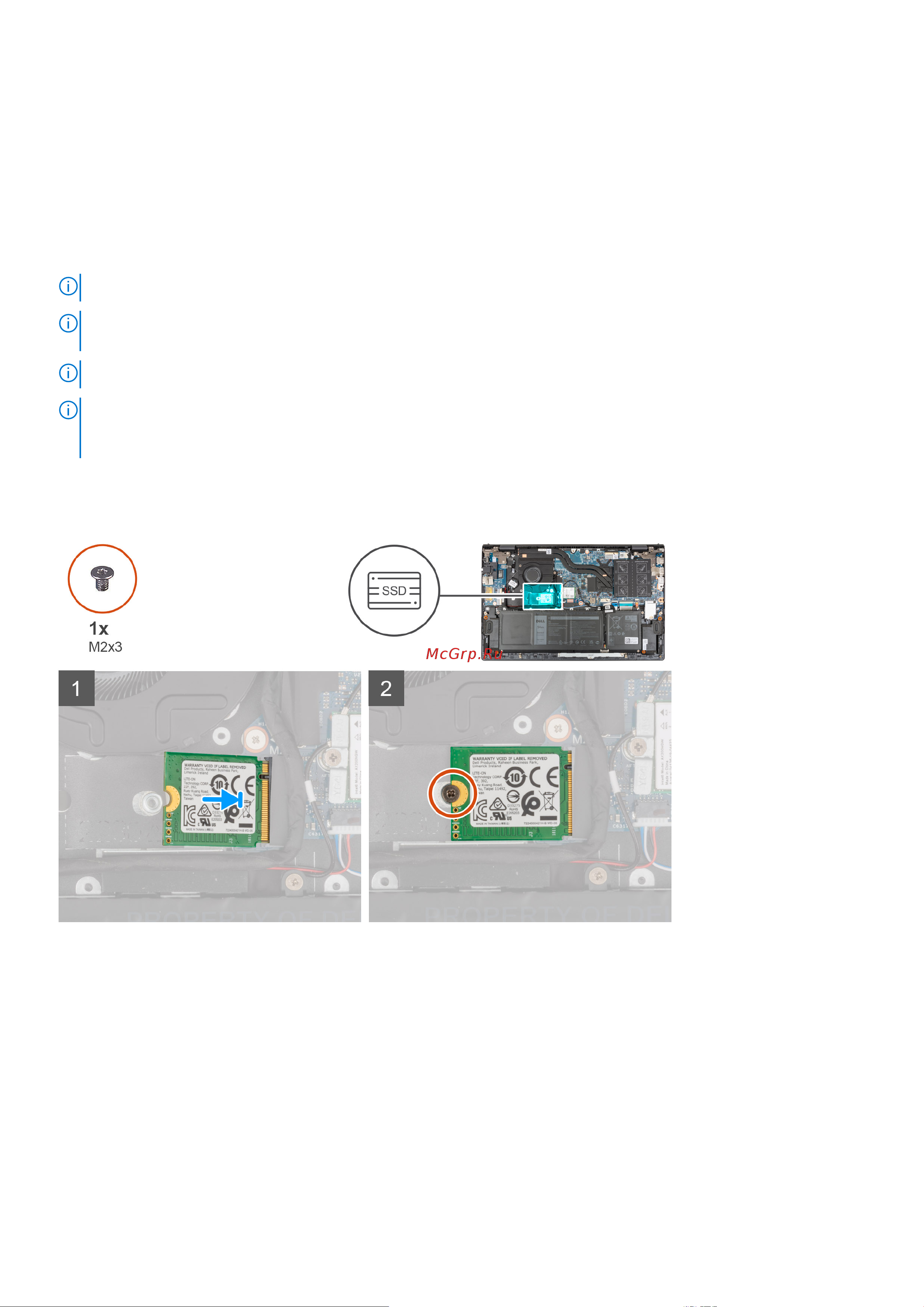 Dell Vostro 5510-5647 [26/89] Установка твердотельного накопителя 2230 в первый разъем m