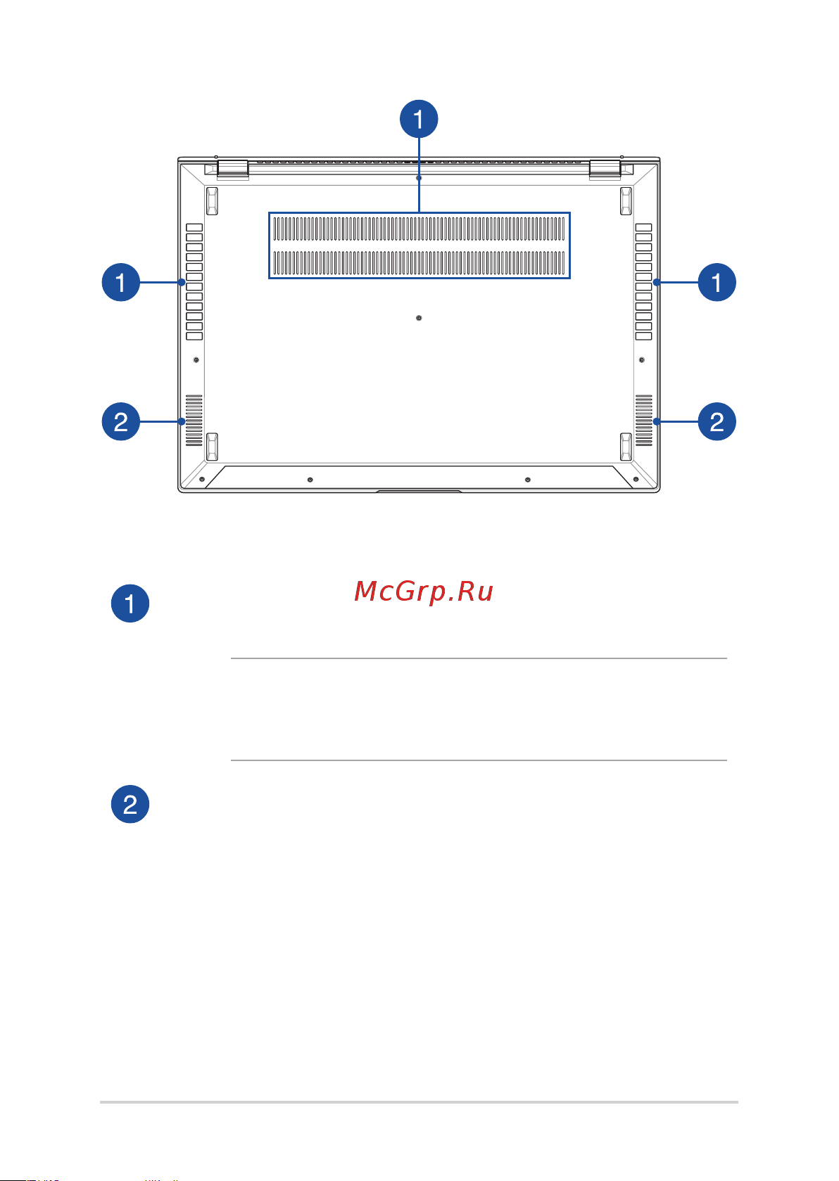 Asus ZenBook 14X OLED UM5401QA-KN090W [23/112] Вентиляционные отверстия