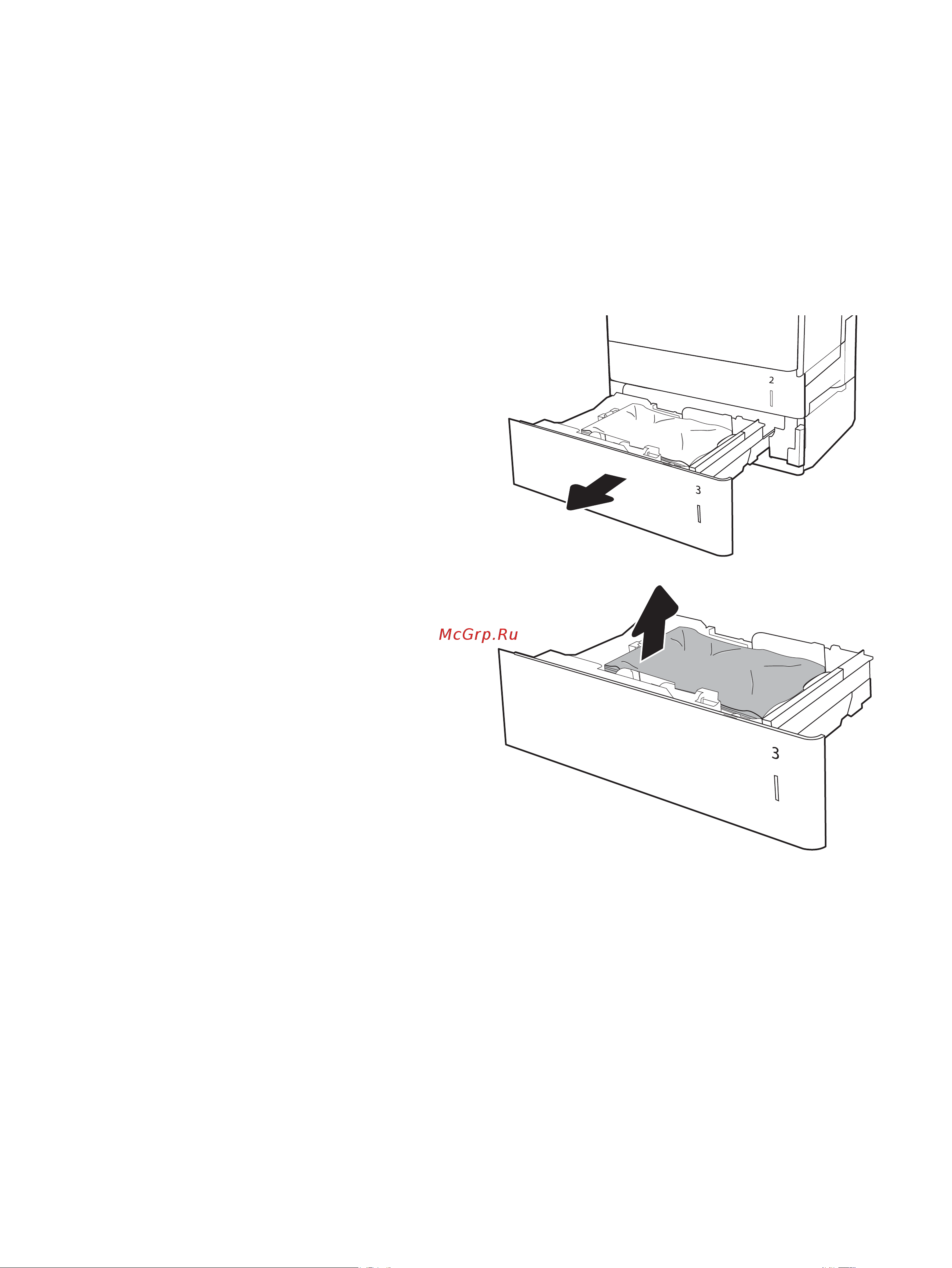 HP Color LaserJet Enterprise M653dn (J8A04A) [128/164] A3 13 a4 13 a5 замятие бумаги в лотке 3 лотке 4 лотке 5
