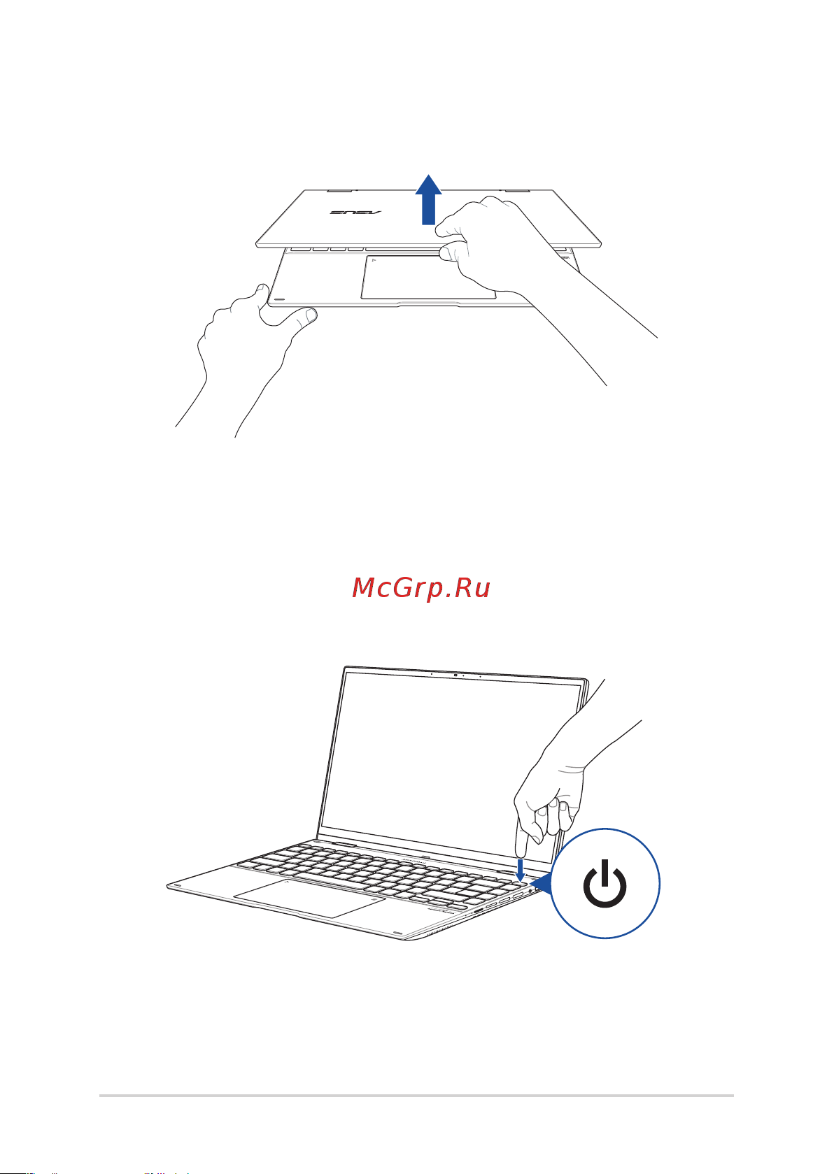 Asus Zenbook 14 Flip UP5401ZA-KN001W [34/114] Откройте крышку