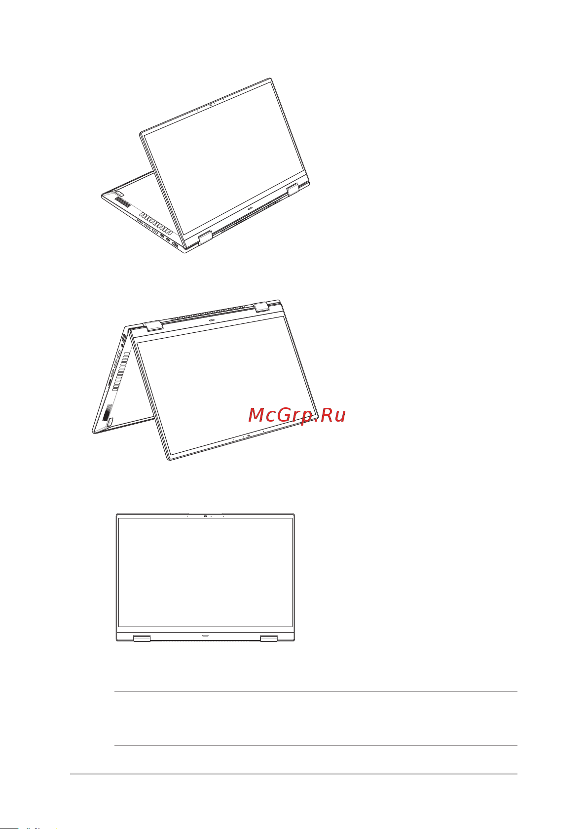Asus Zenbook 14 Flip UP5401ZA-KN001W [49/114] Примечание поворот экрана в режим подставки палатки и планшета отключит клавиатуру и тачпэд