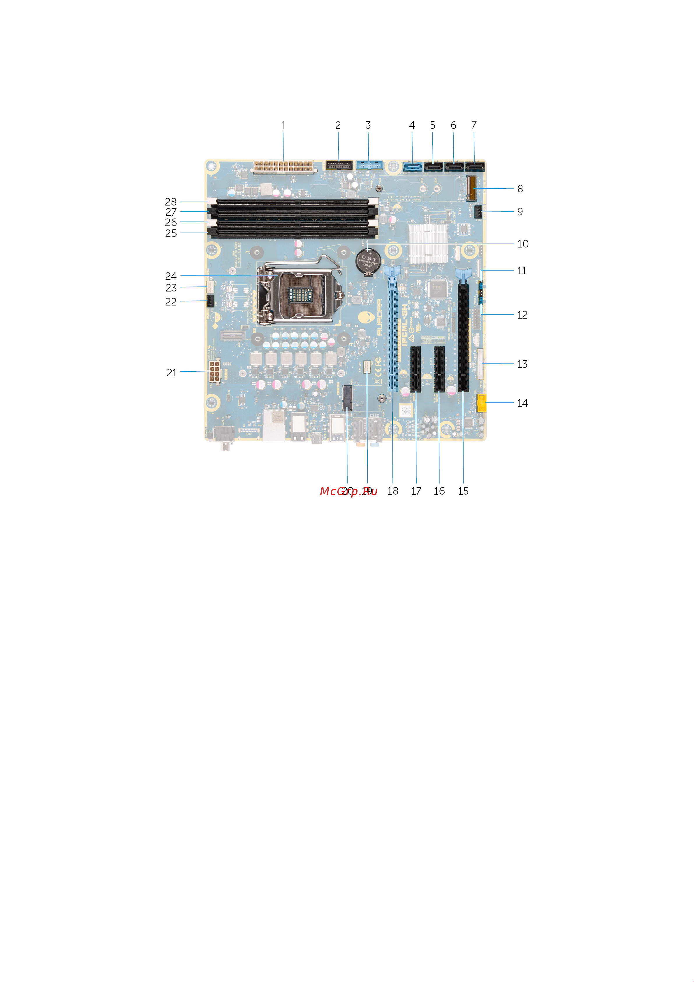Dell Alienware Aurora R12 R12-4878 [10/108] System board components