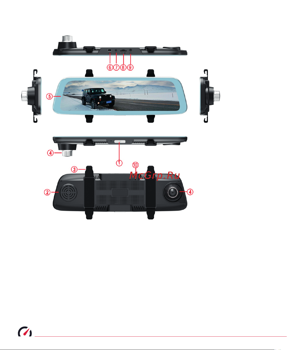 Roadgid Blick GPS Wi-Fi, зеркало (1044918) [6/19] Устройство и органы управления