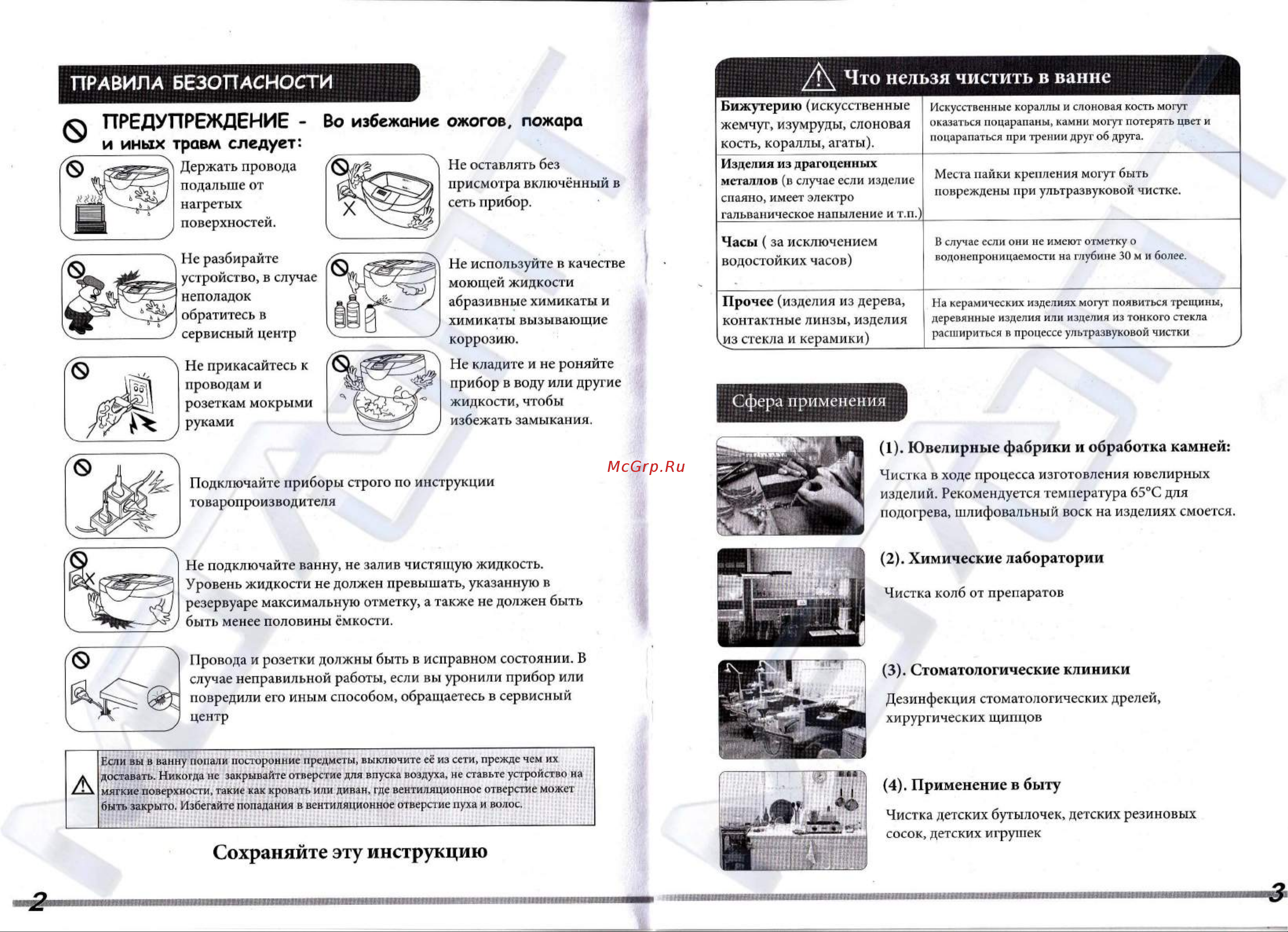 Codyson CD-4820 (9479) [3/8] Что нельзя чистить в ванне