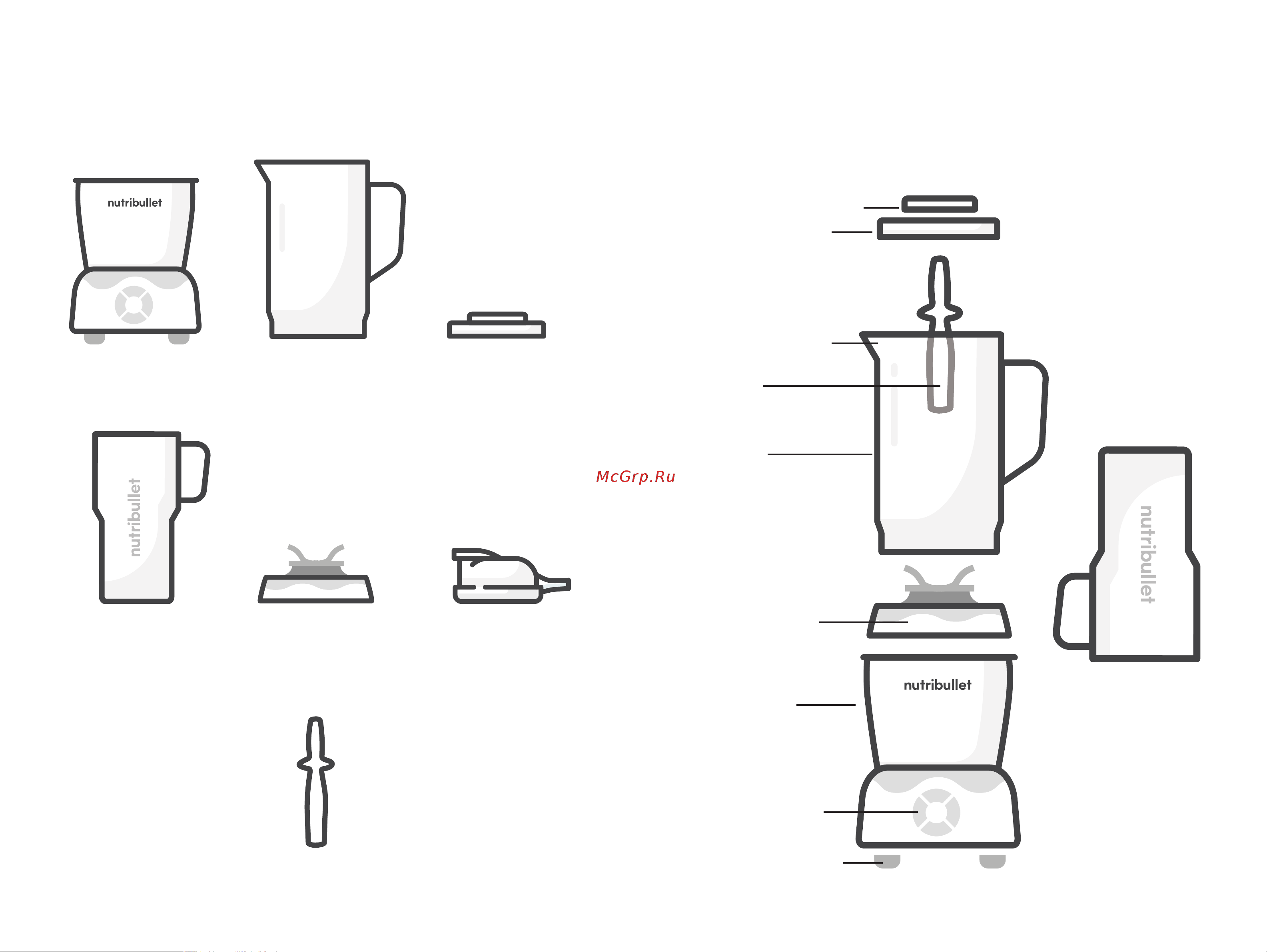 NutriBullet NB200DG Select [10/49] Компоненттері