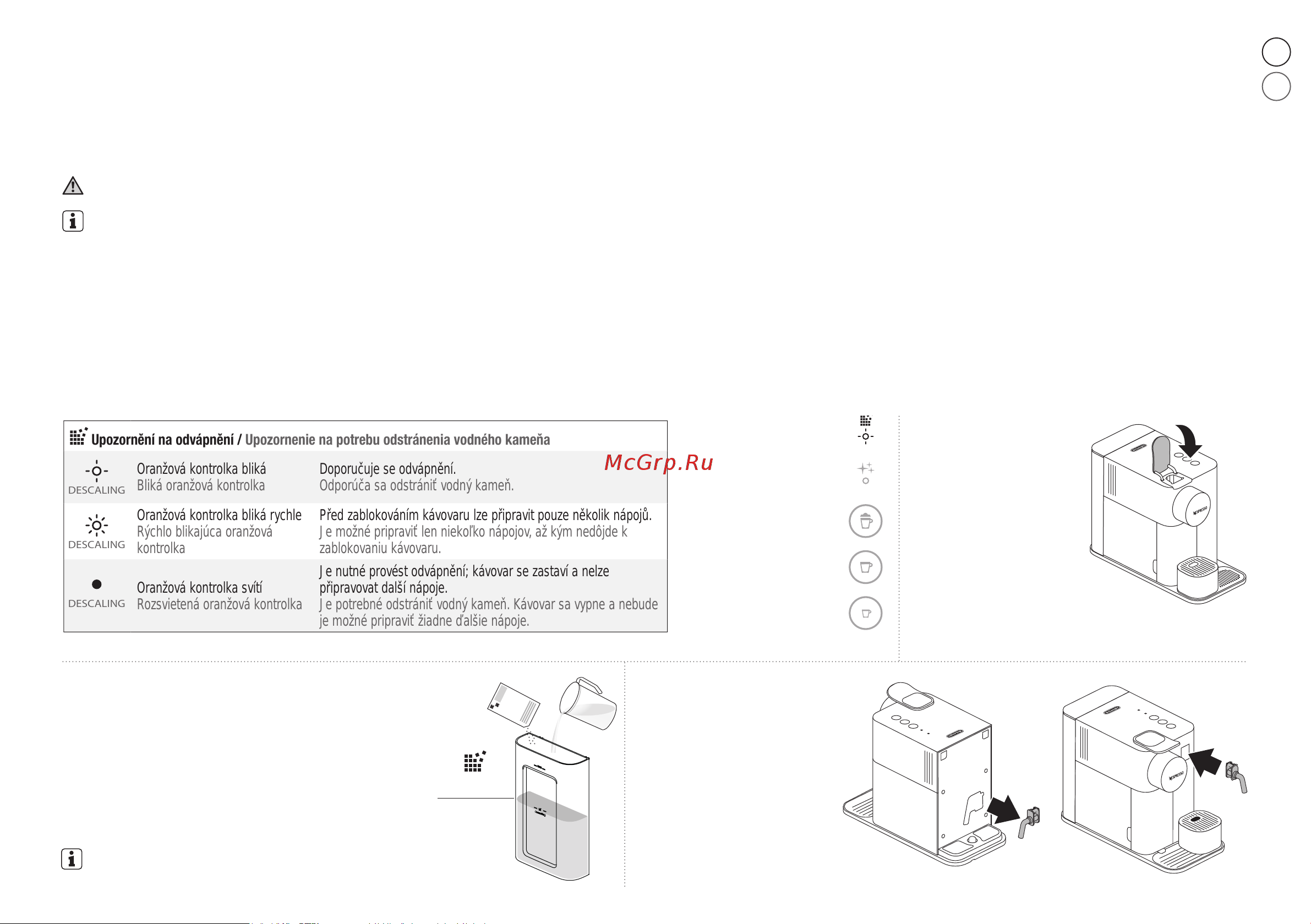 Delonghi EN510.W [132/187] Odvápnění odstránenie vodného kameňa