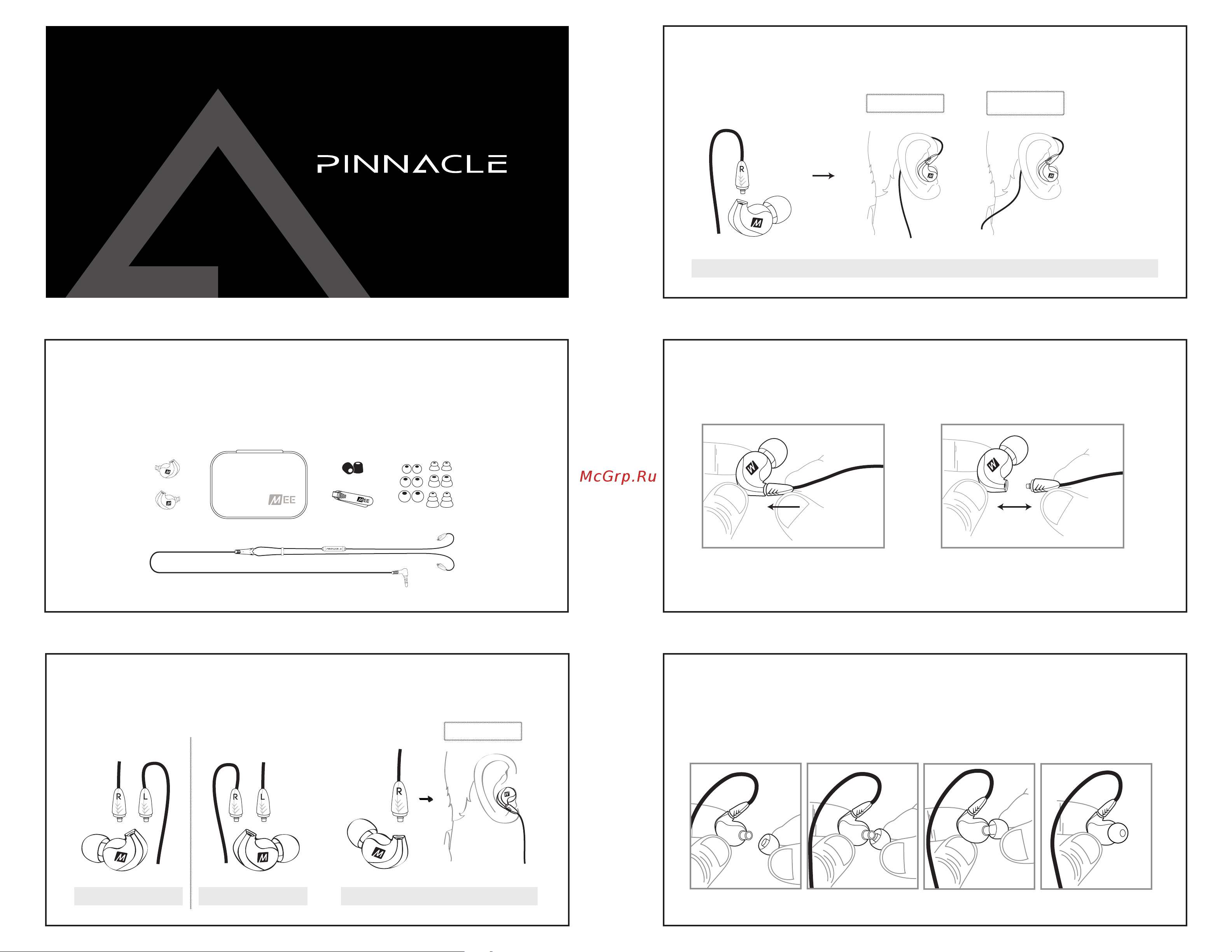 Mee Audio Pinnacle P2 Black Инструкция по эксплуатации онлайн