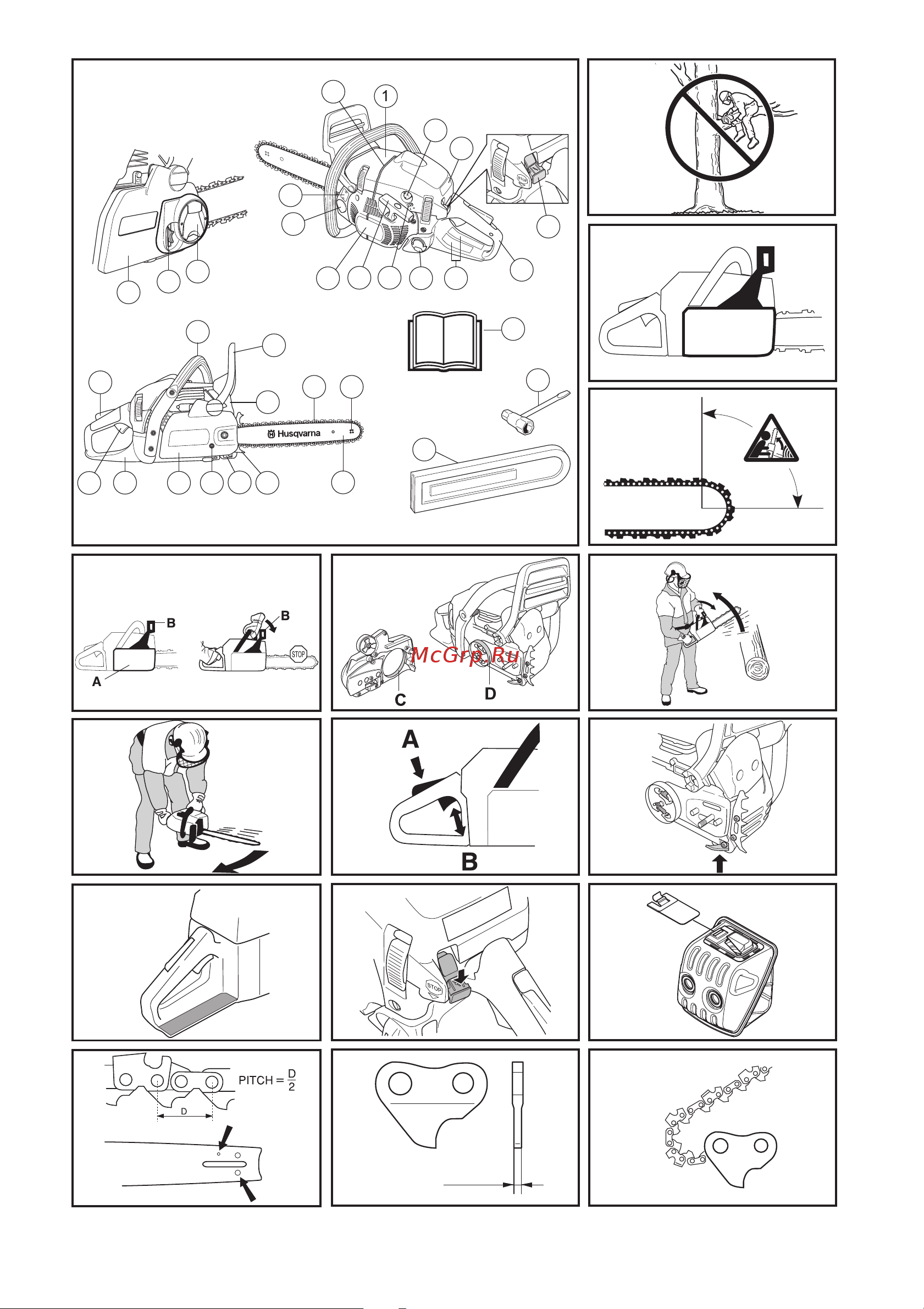 Husqvarna 450eII 9671569-75 Инструкция по эксплуатации онлайн [2/44] 833879