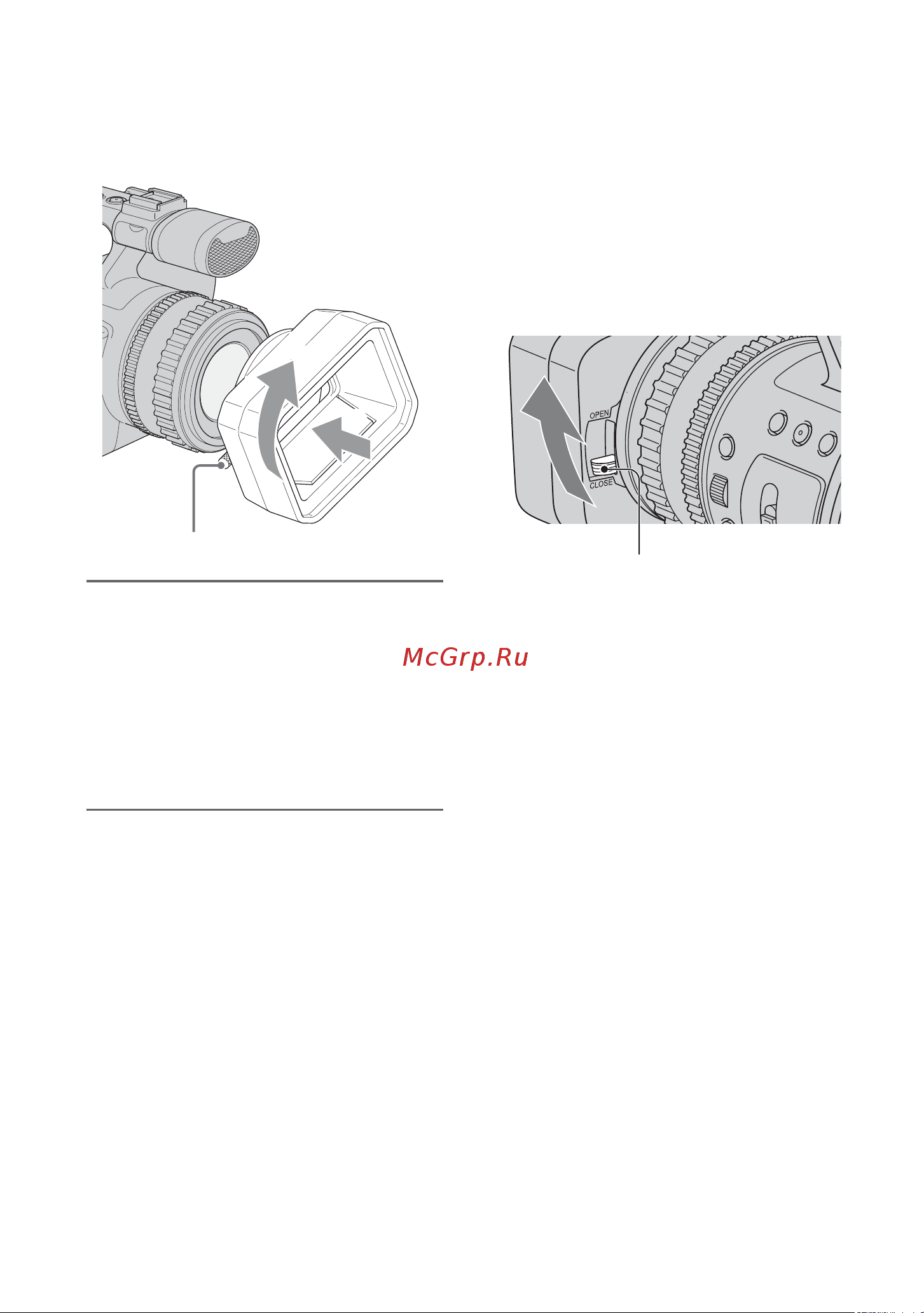 Sony HDR-FX7E [14/139] Открытие шторки бленда объектива