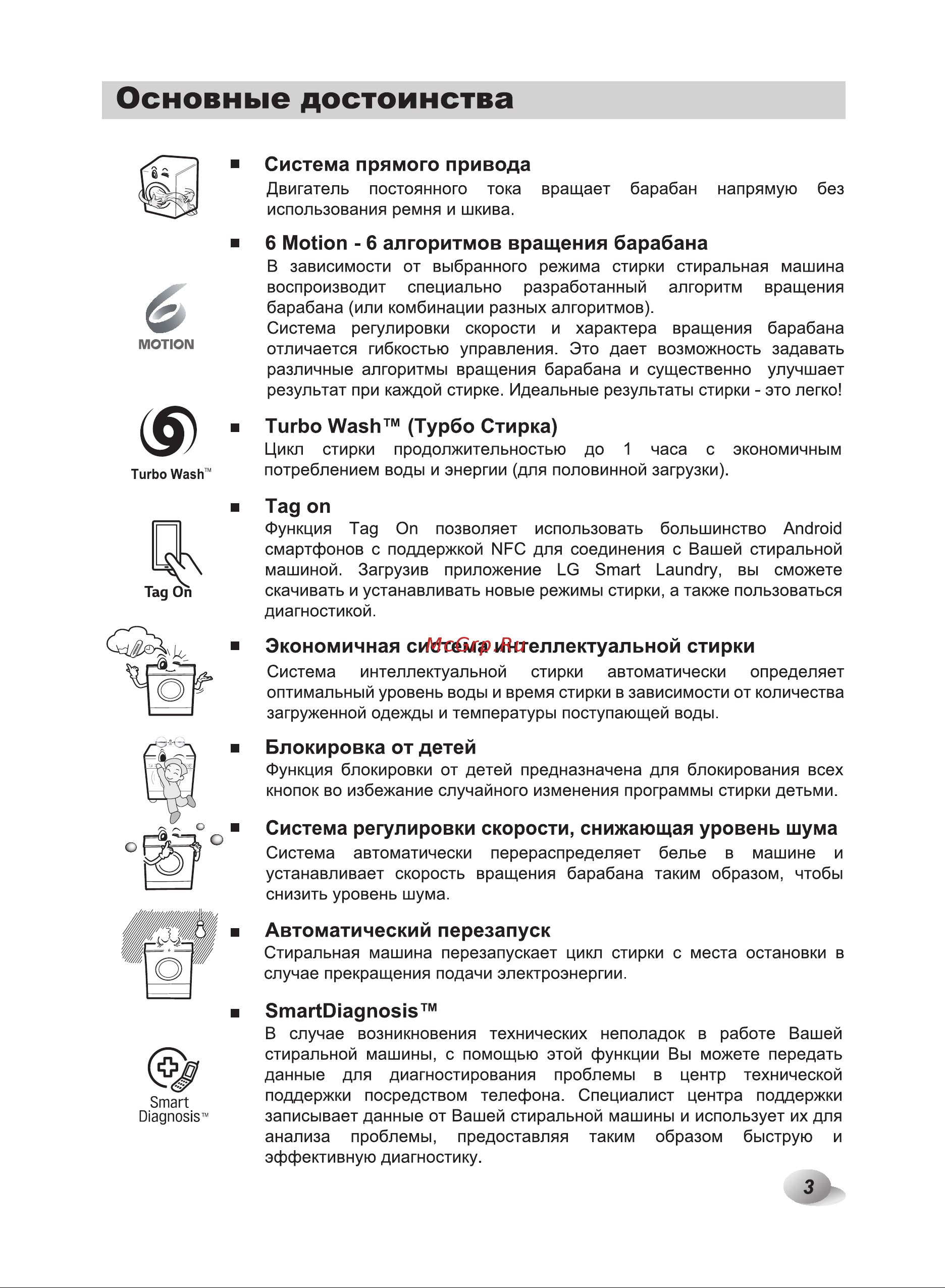 LG F14U2TBS4 Руководство по эксплуатации онлайн [3/44] 88594