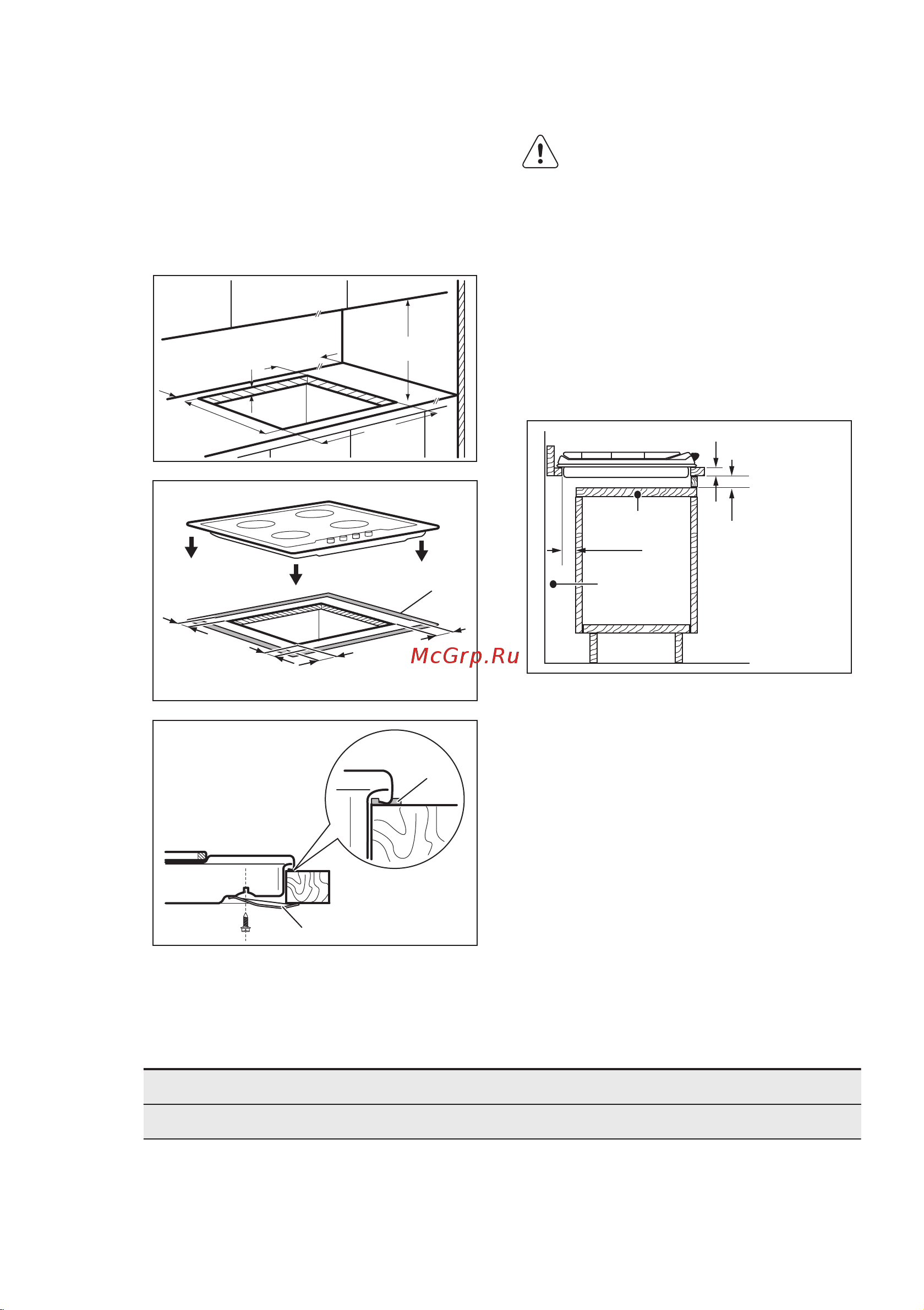 Electrolux GPE263FW [35/40] Вбудовування в кухонні меблі