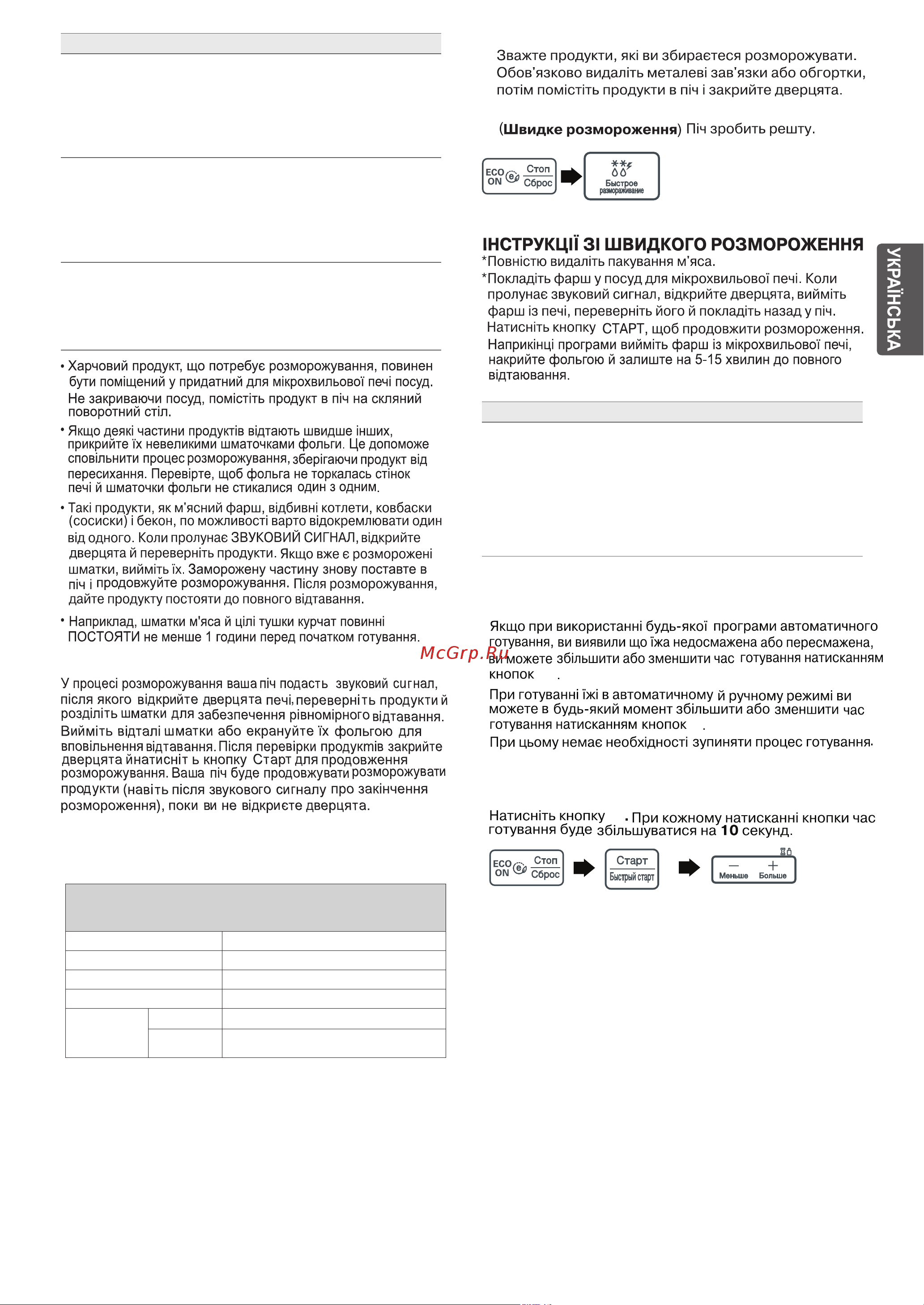 LG MS20F46DB [19/40] Збільшення й зменшення часу приготуваня