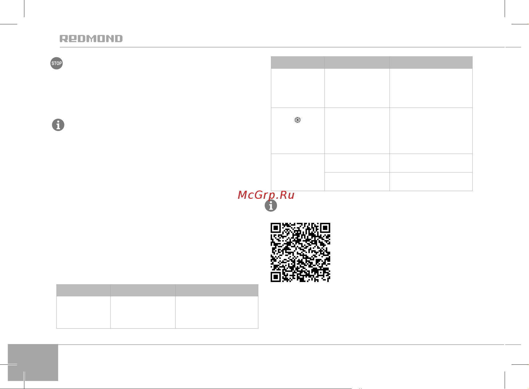 Redmond RF-CB526 [16/24] Забороняється занурювати корпус приладу у воду або по міщати його під струмінь води не використовуйте під час очищення приладу абразивні й хімічно агресивні засоби губ ки з жорстким покриттям