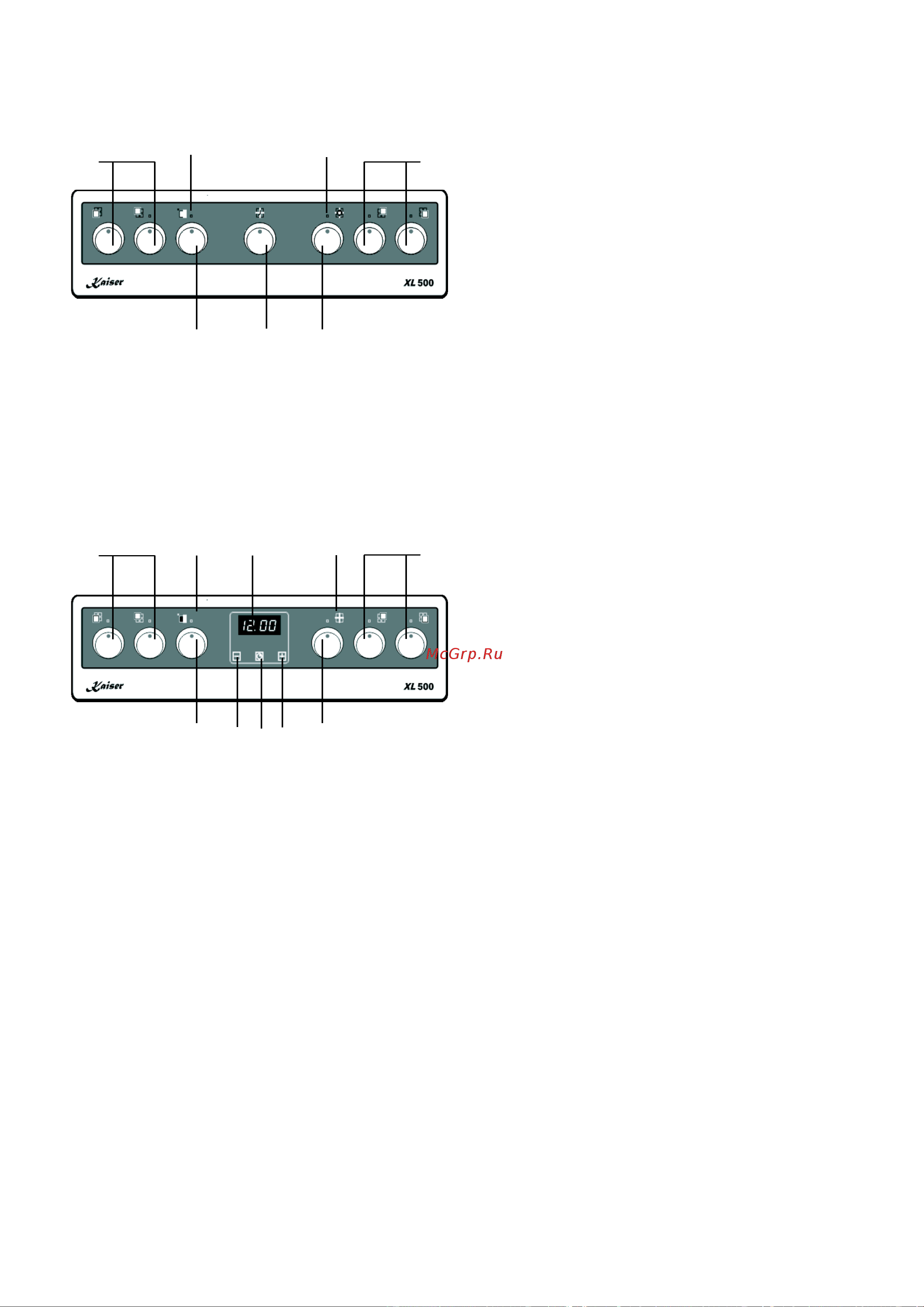 Kaiser HGE 52508 KB [20/80] Control panel