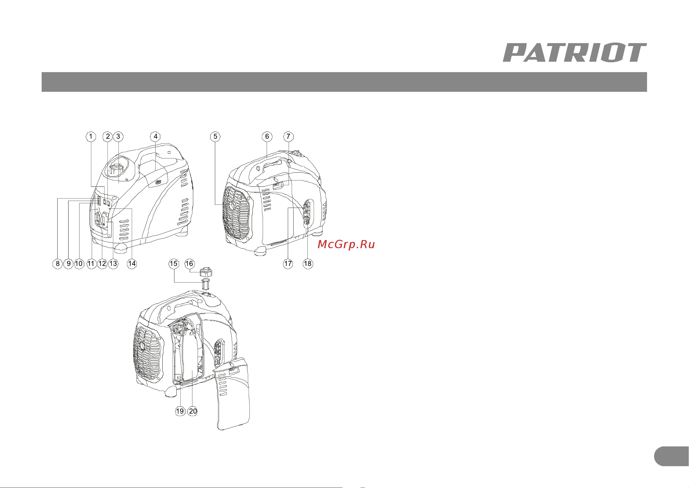 Patriot GP 2000 i [8/21] Органы управления
