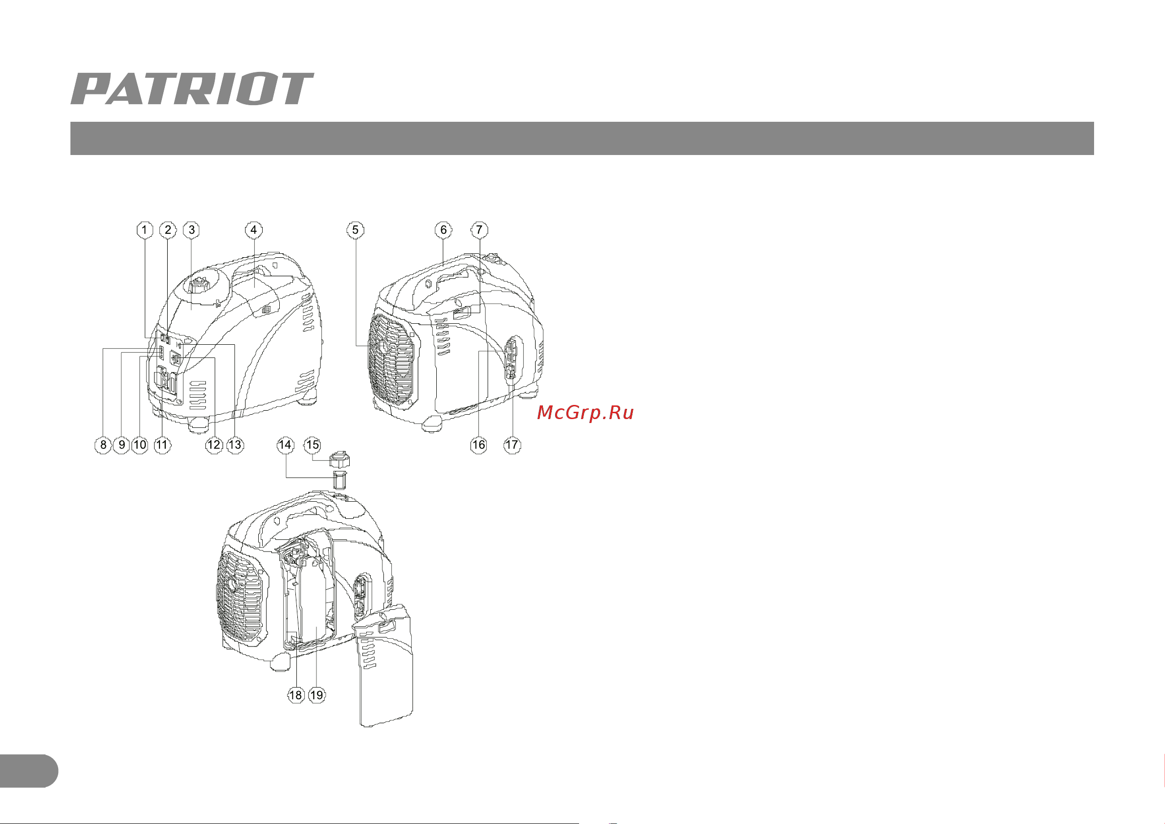 Patriot GP 3000 il [9/21] Органы управления