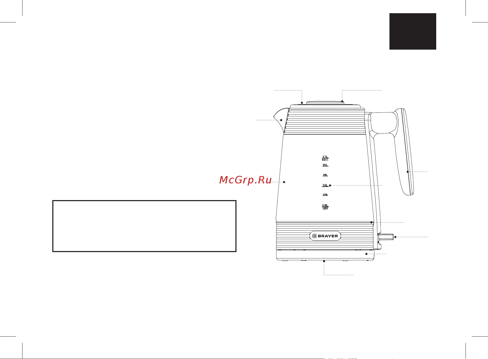 Brayer BR1016 черный/золотистый [3/0] Electric kettle br1016