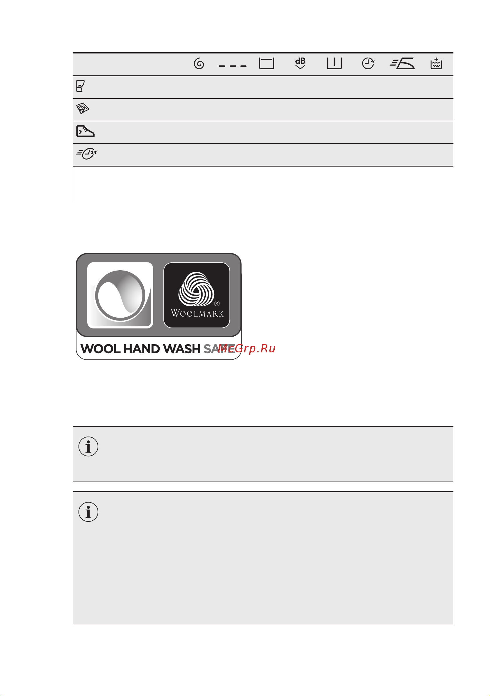 Electrolux EWT1266FIW [10/52] Woolmark apparel care көк