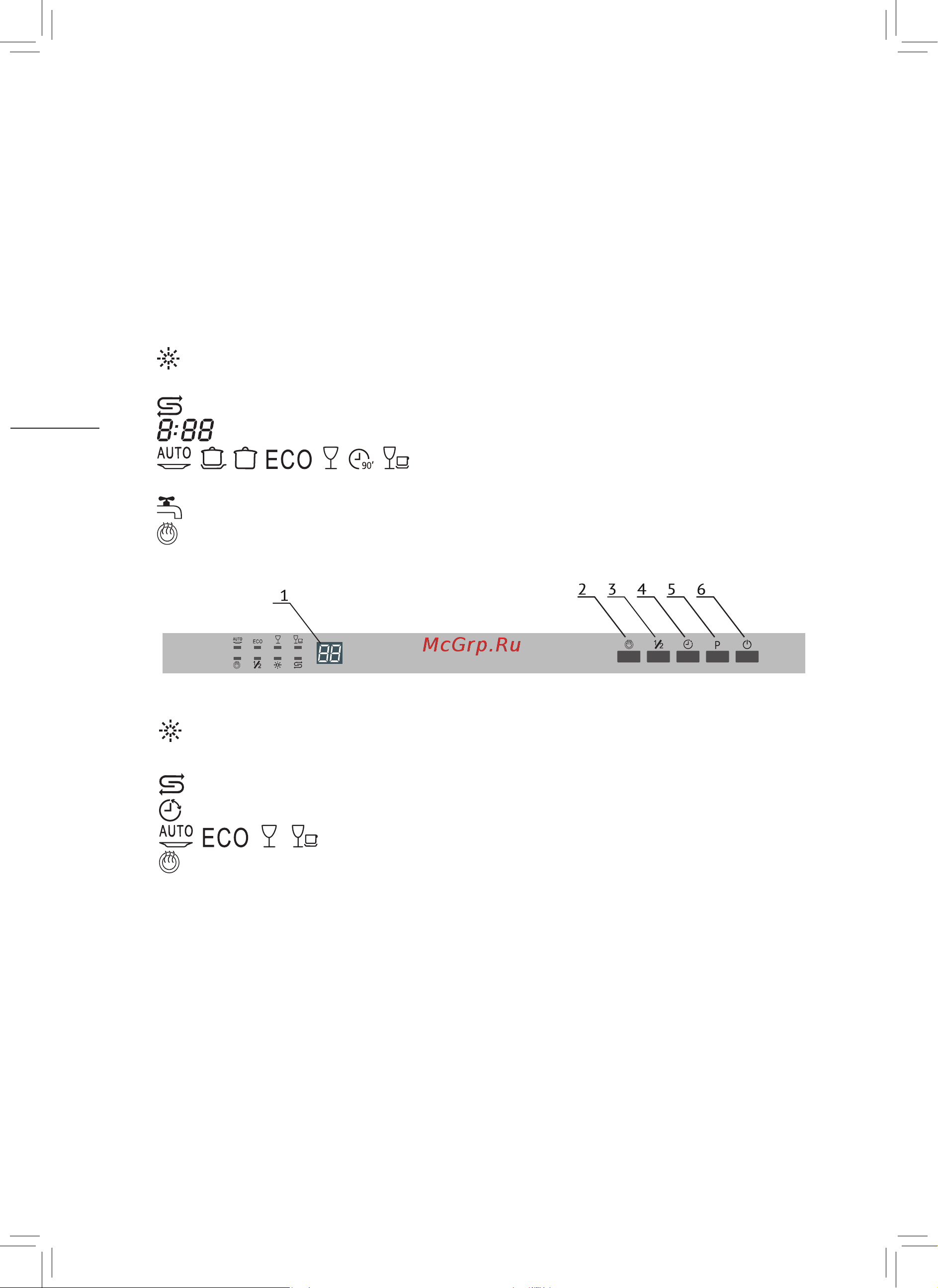 Weissgauff BDW 6138 D [10/41] Индикация на дисплее