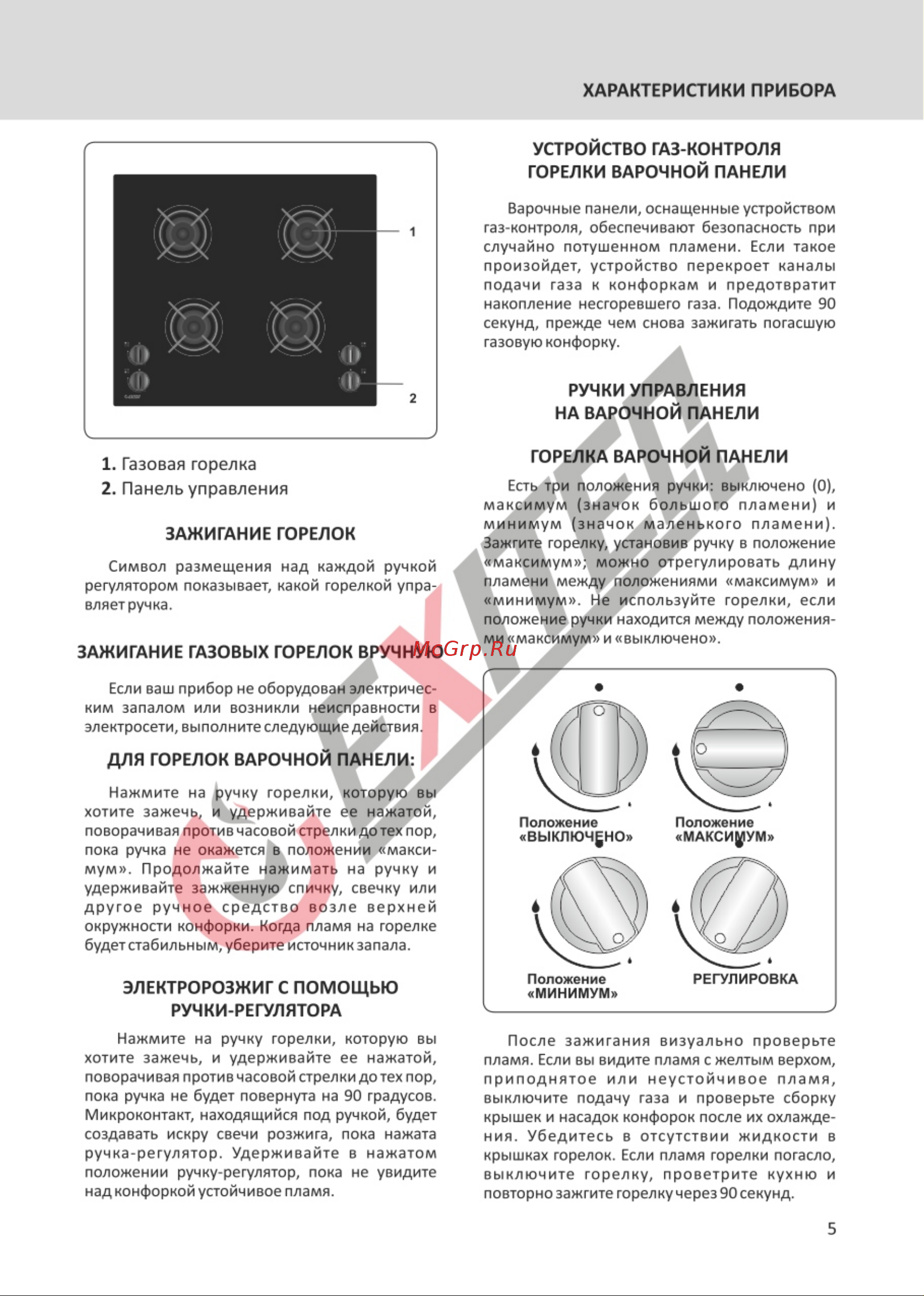 EXITEQ EXH-302 [7/19] Горелка варочной панели