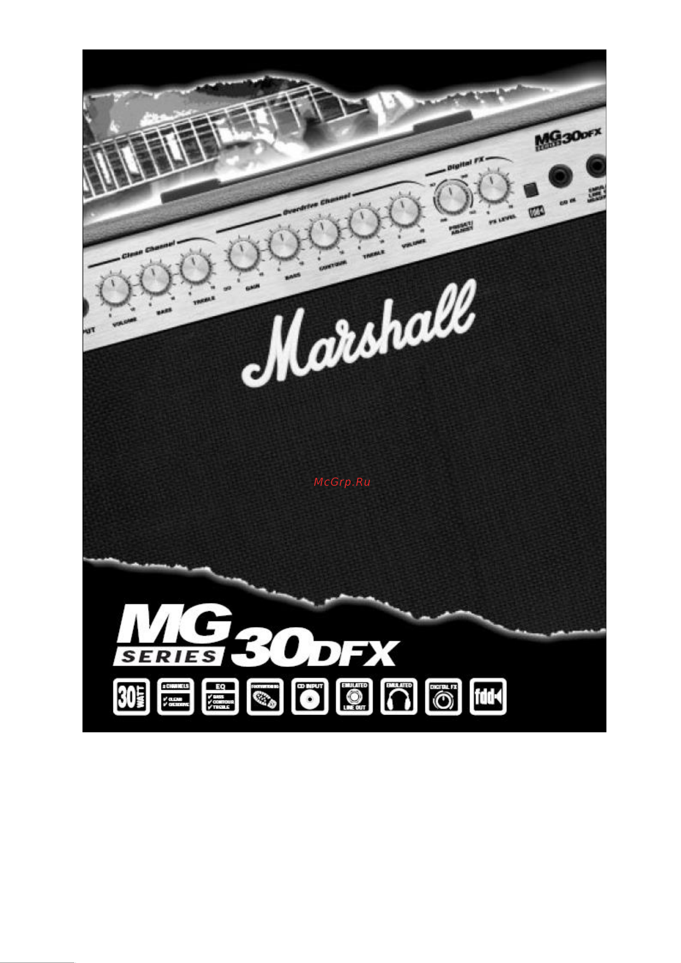 Marshall MG30DFX Инструкция по эксплуатации онлайн