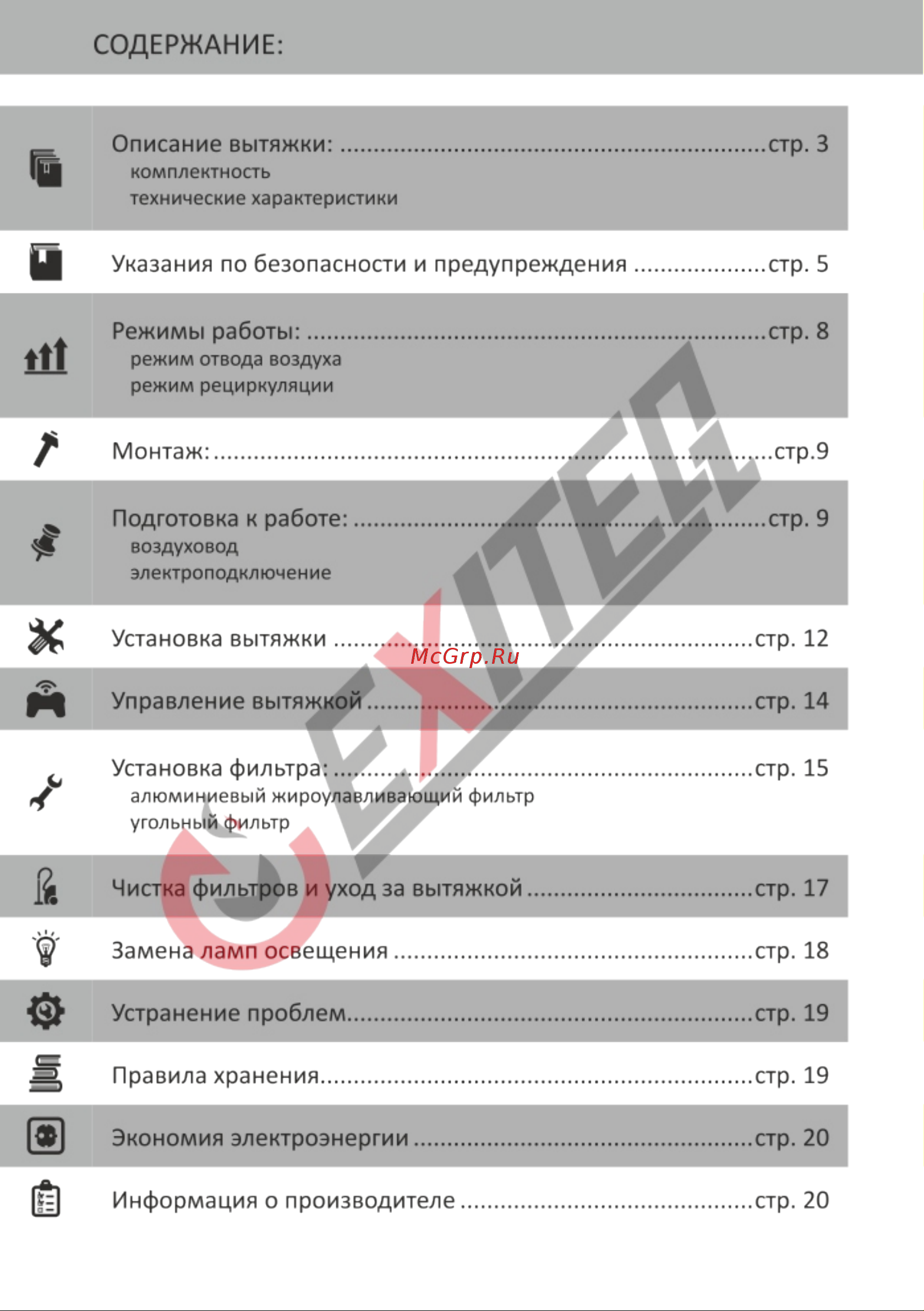 EXITEQ EX-1145 [3/22] Содержание
