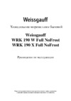 Weissgauff WRK 190 X Full NoFrost Инструкция по эксплуатации