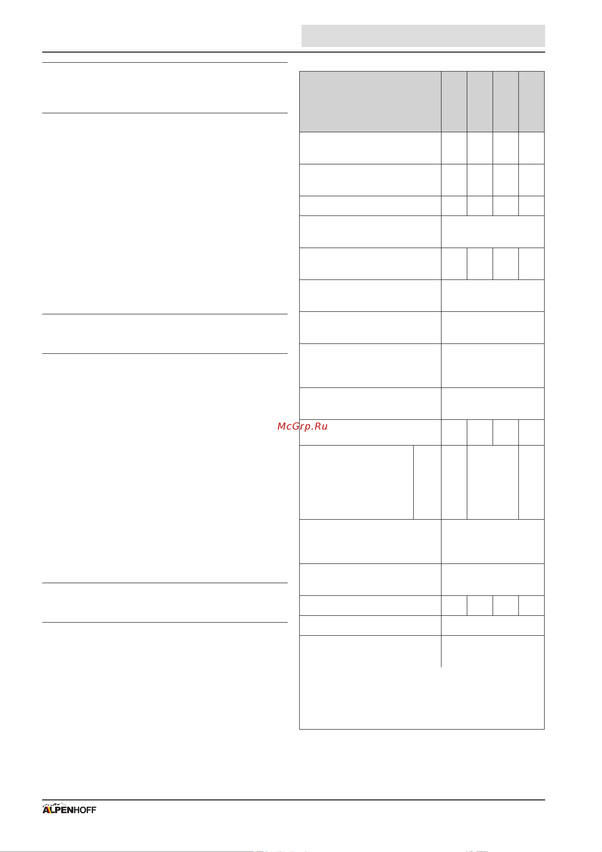 Alpenhoff GERDA 16 [5/14] Технические данные