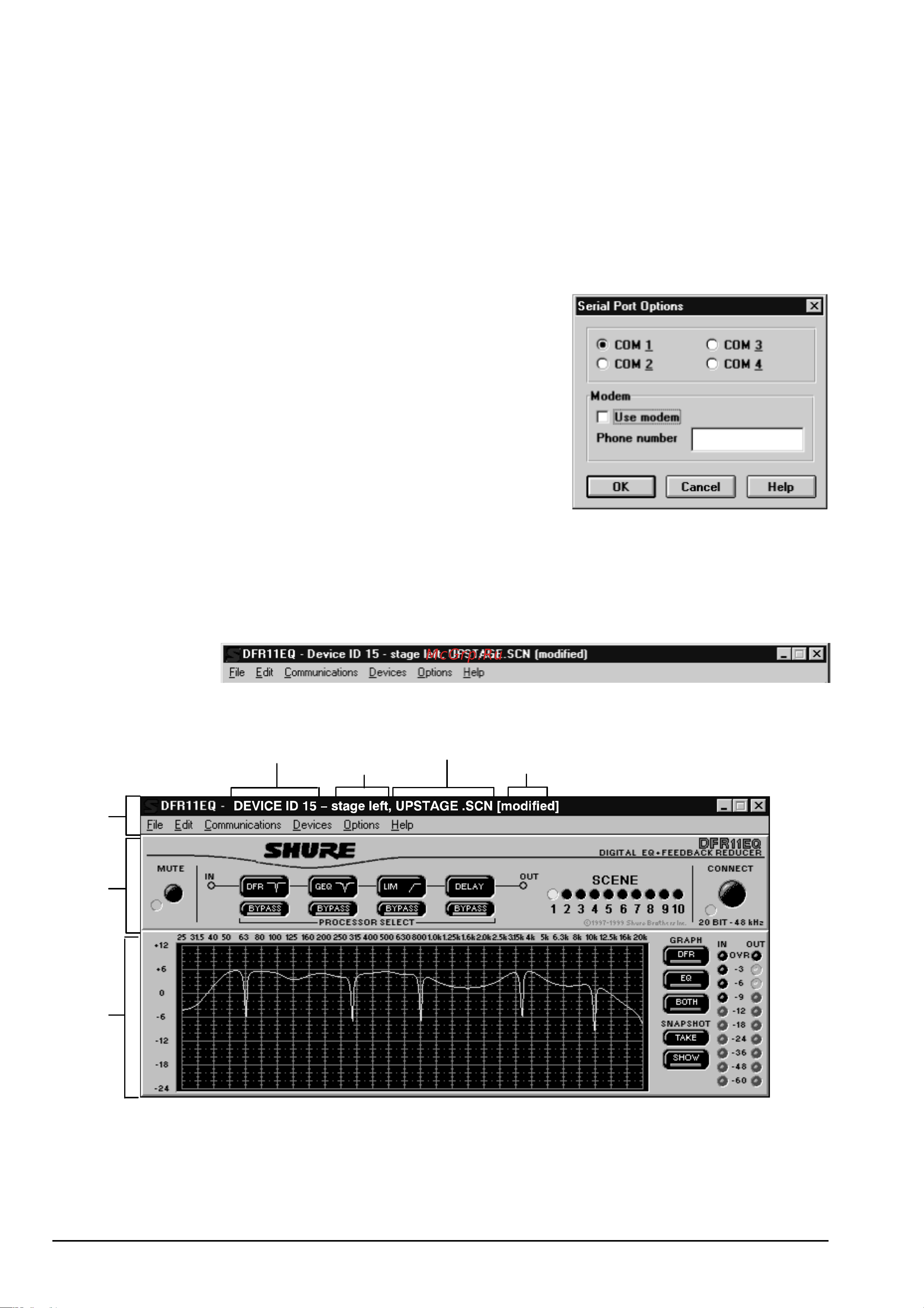 Shure DFR11EQ5 [8/24] Вид главного окна программы