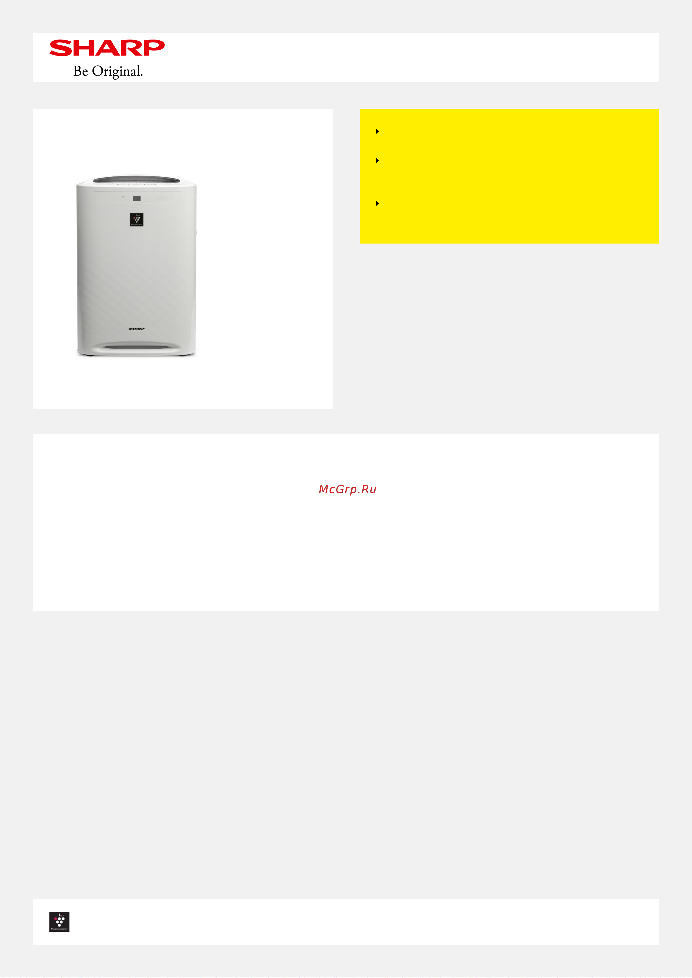 Sharp KC-WE20RW Техническое описание онлайн
