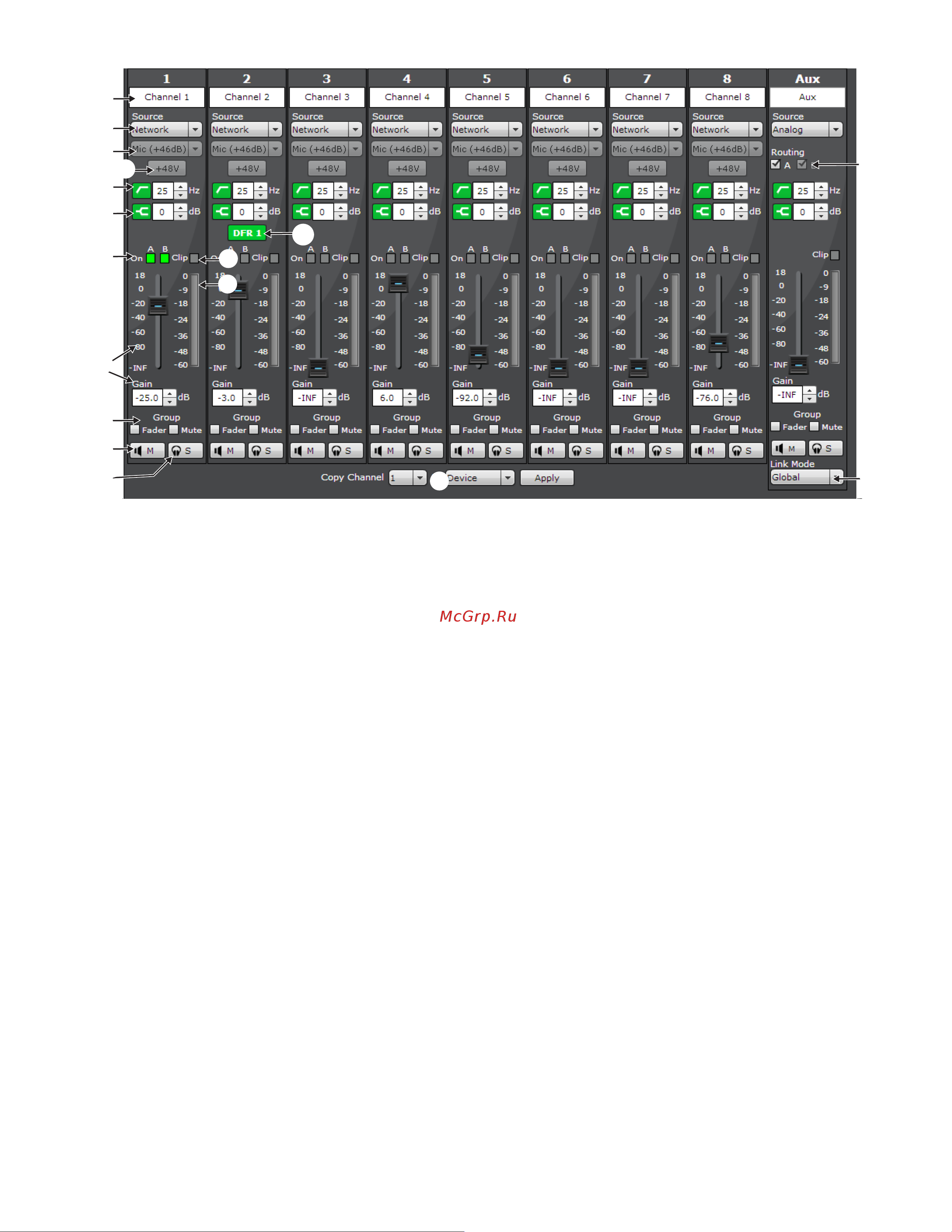 Shure SCM820-DAN [22/36] Input вход