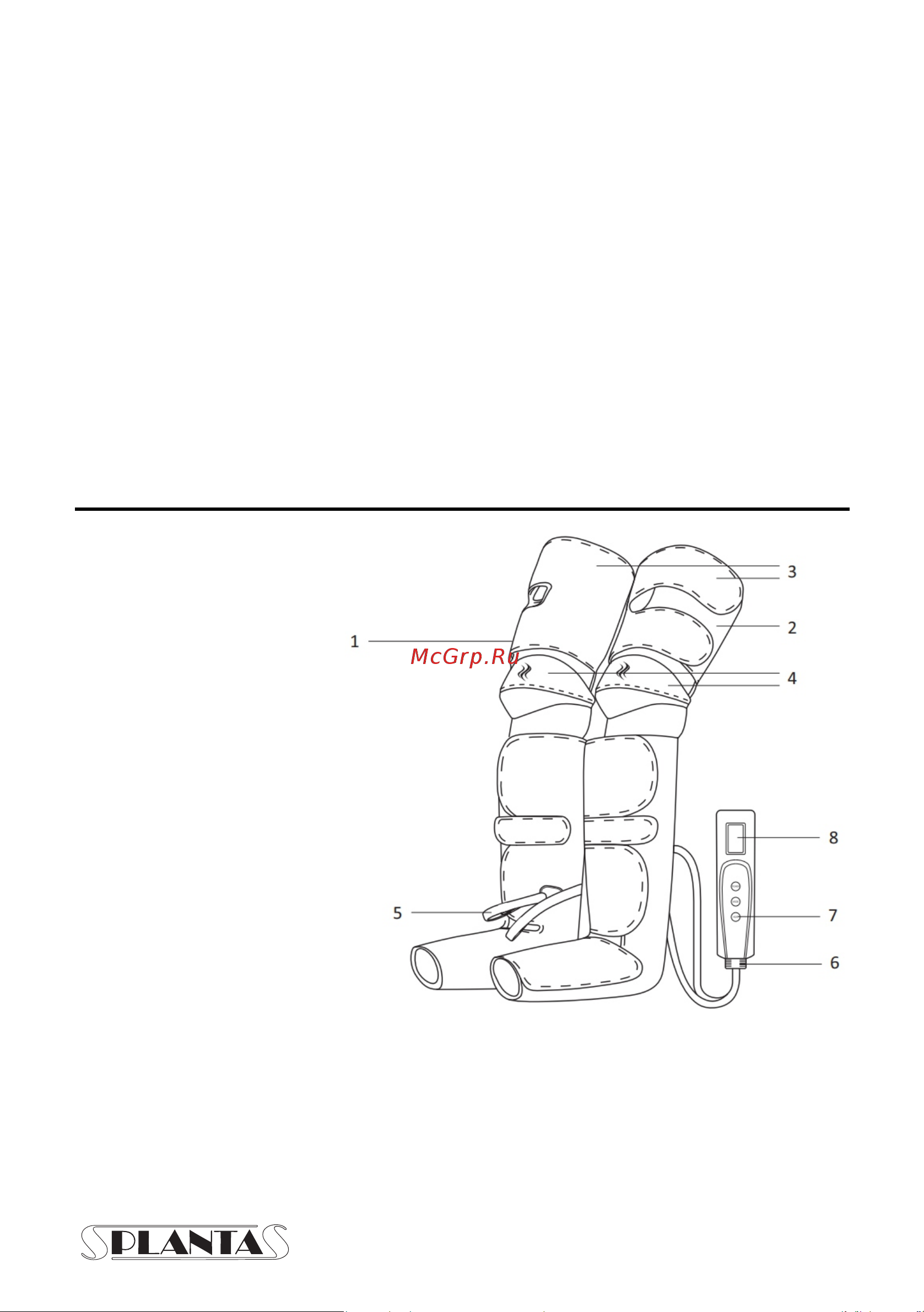 Planta MFC-80 [4/10] Описание компрессионного массажера