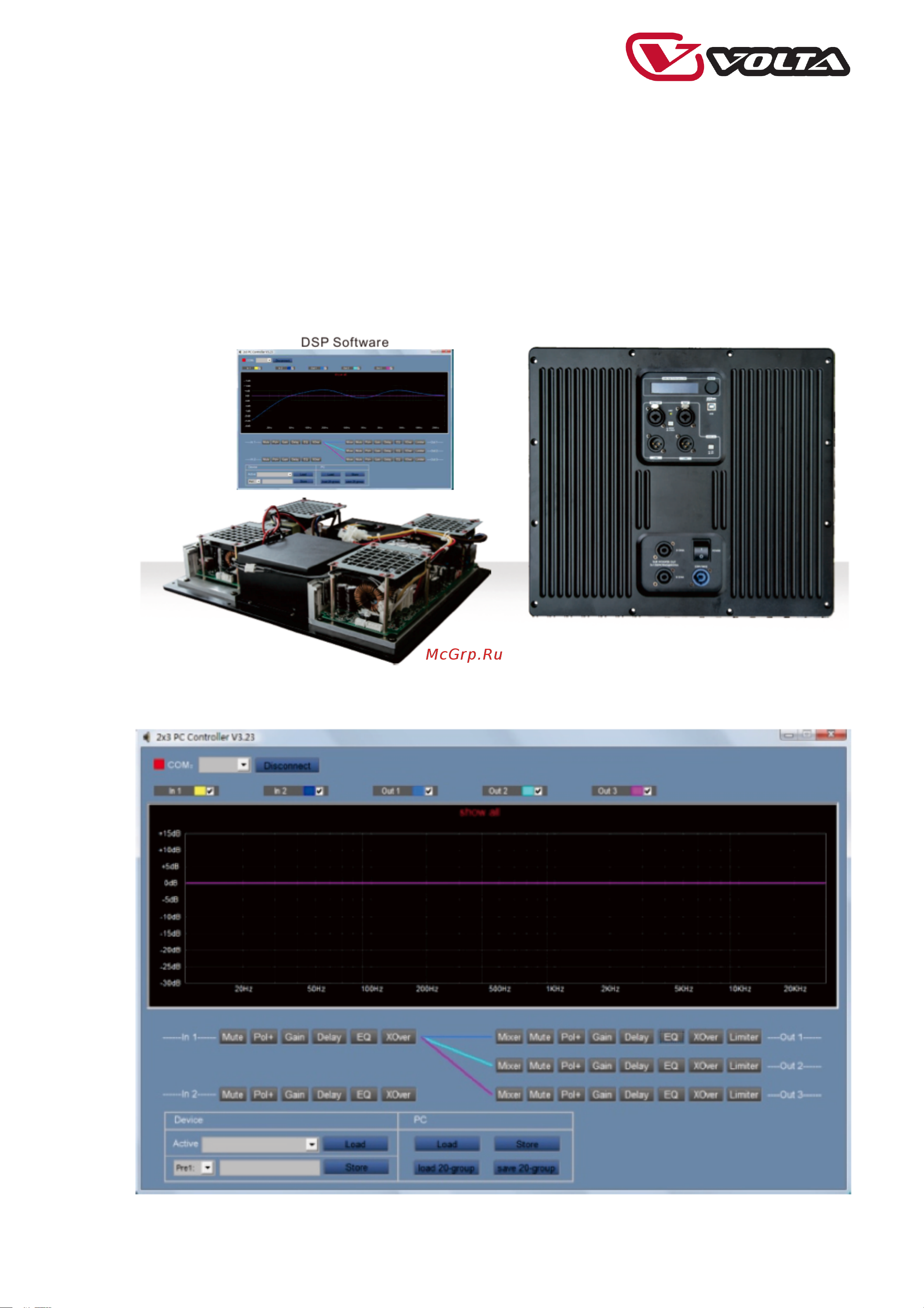 Volta T-REX ANGRY TOP [6/9] Внешний вид главного окна по управления