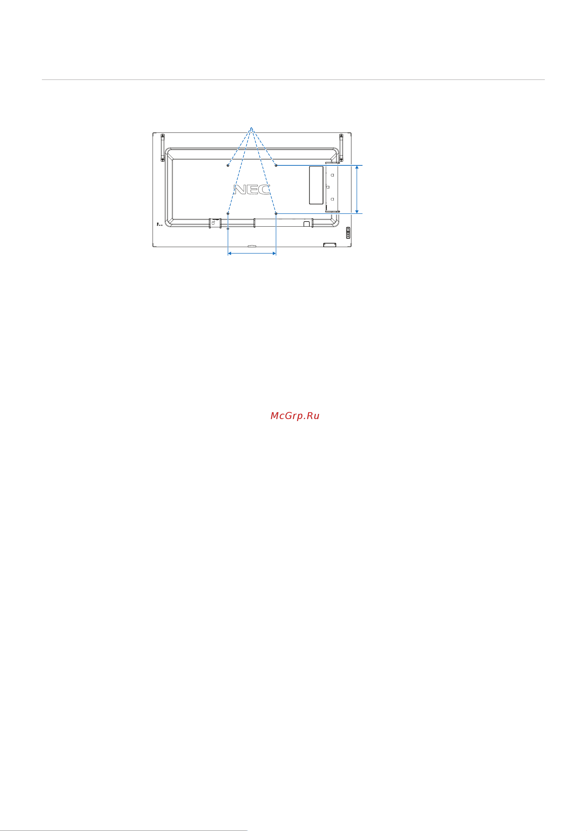 Nec MultiSync M651 PG [21/97] Крепление кронштейнов