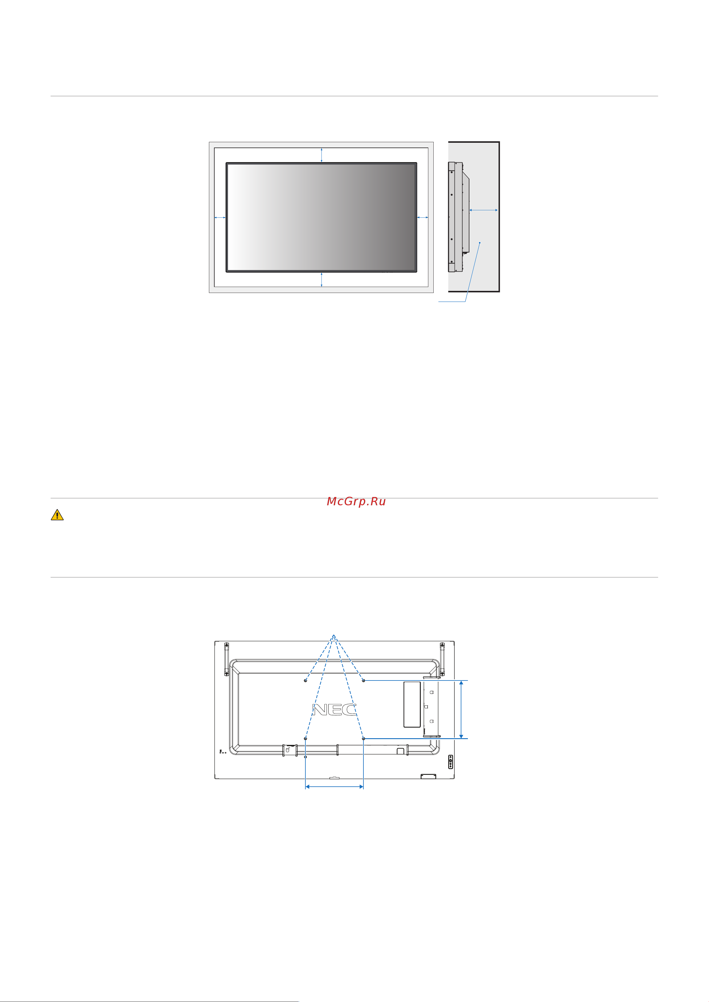Nec MultiSync P435 [22/113] Крепление кронштейнов