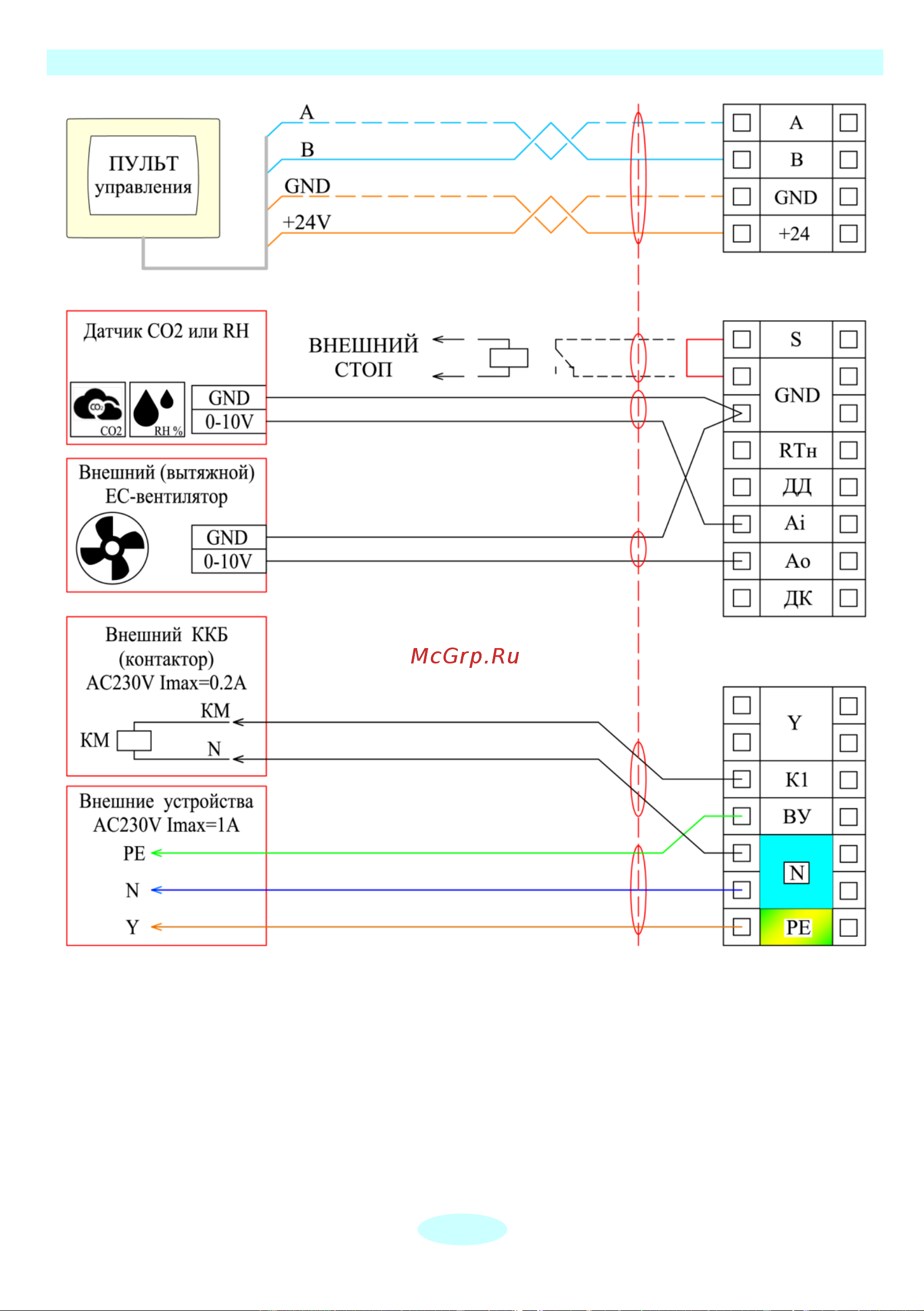 Ventmachine ПВУ-350 EC [10/14] Схема подключения пву 350 500ec gtc
