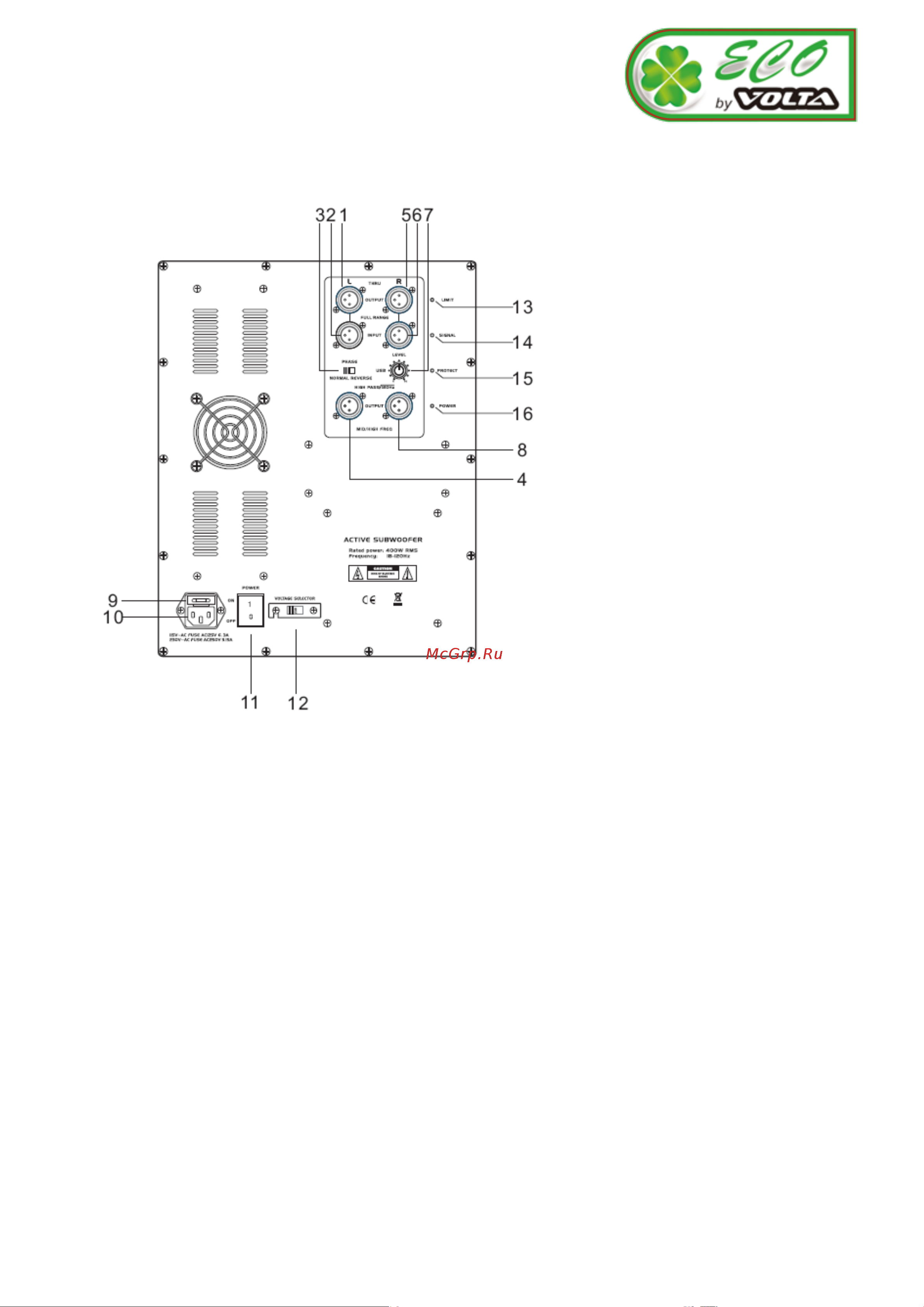 Volta P-10 Q [9/9] Разъемы и кабели