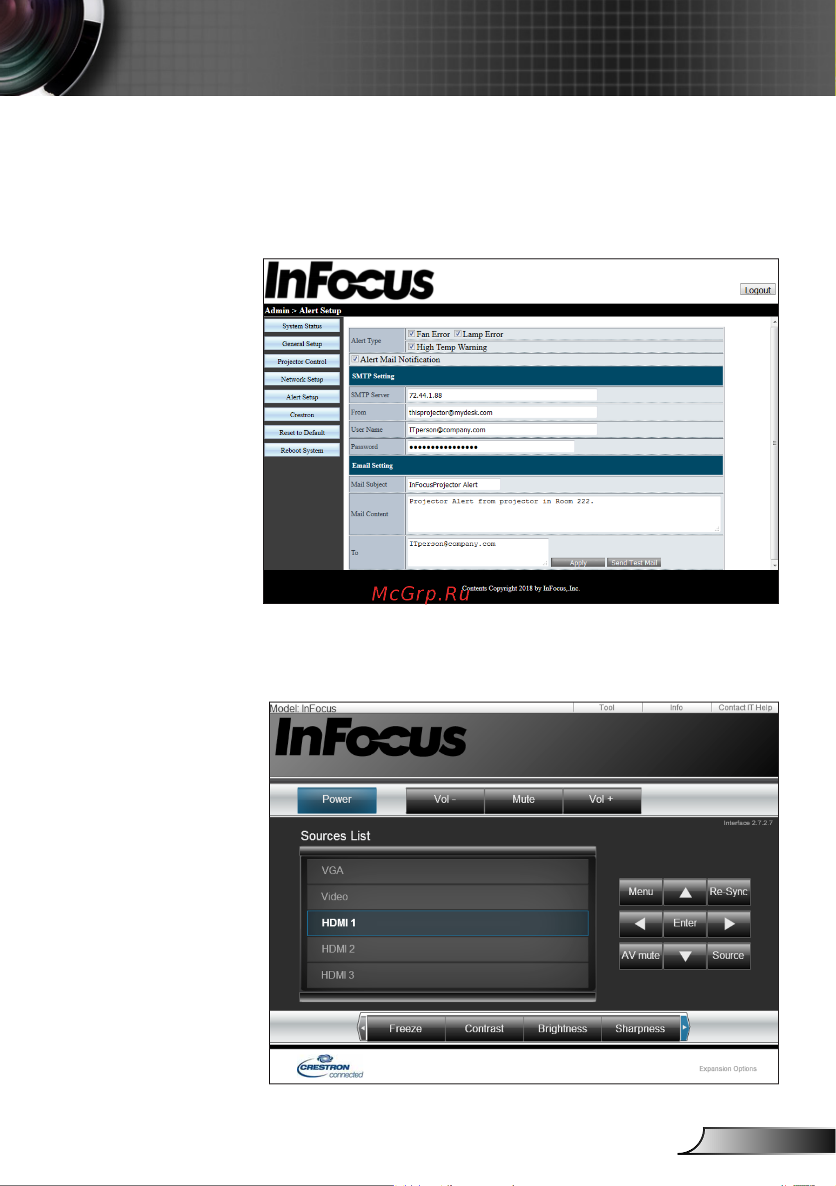 InFocus IN138HD [59/82] Приложения